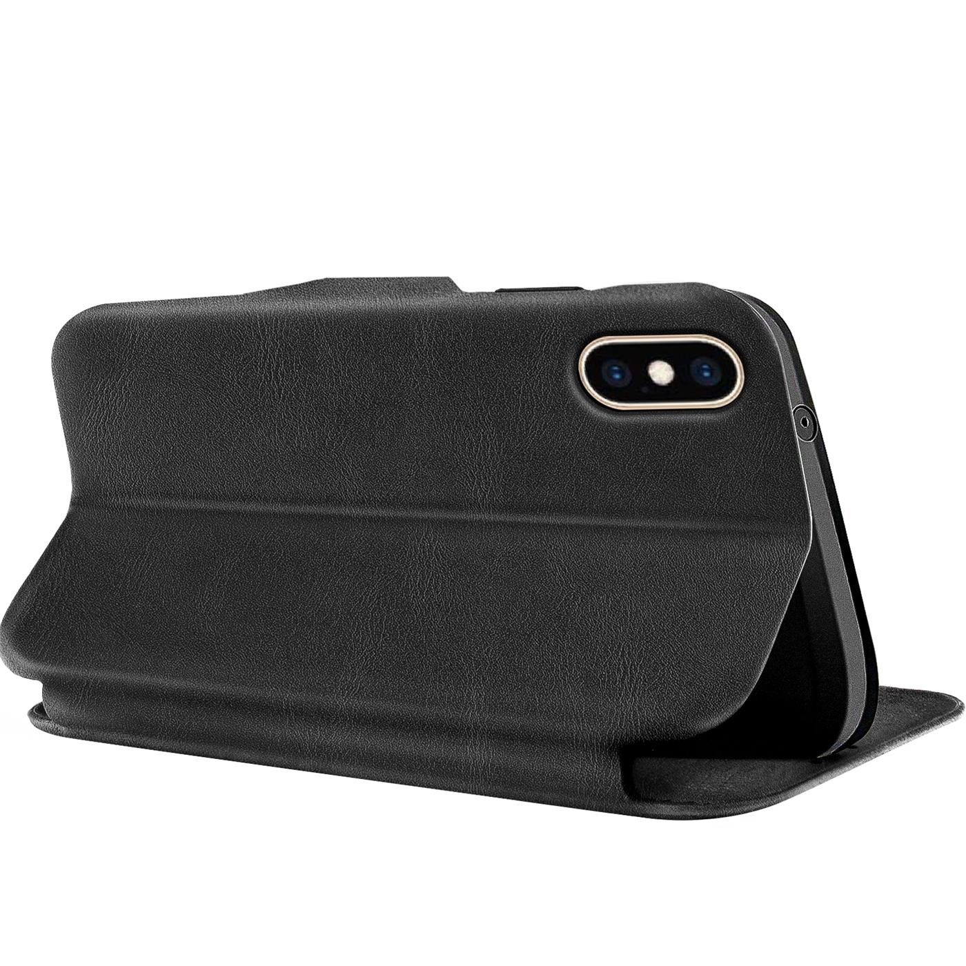 CoolGadget Handyhülle Business Premium Hülle für Apple iPhone XS Max 6,5 Zoll, Handy Tasche mit Kartenfach für iPhone XS Max Schutzhülle