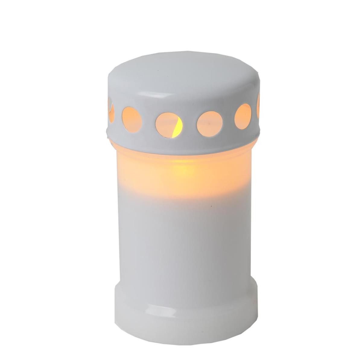 STAR TRADING LED-Kerze LED Grabkerze Grablicht Novenkerze gelb flackernd 2500h H: 13,5cm weiß, gelb
