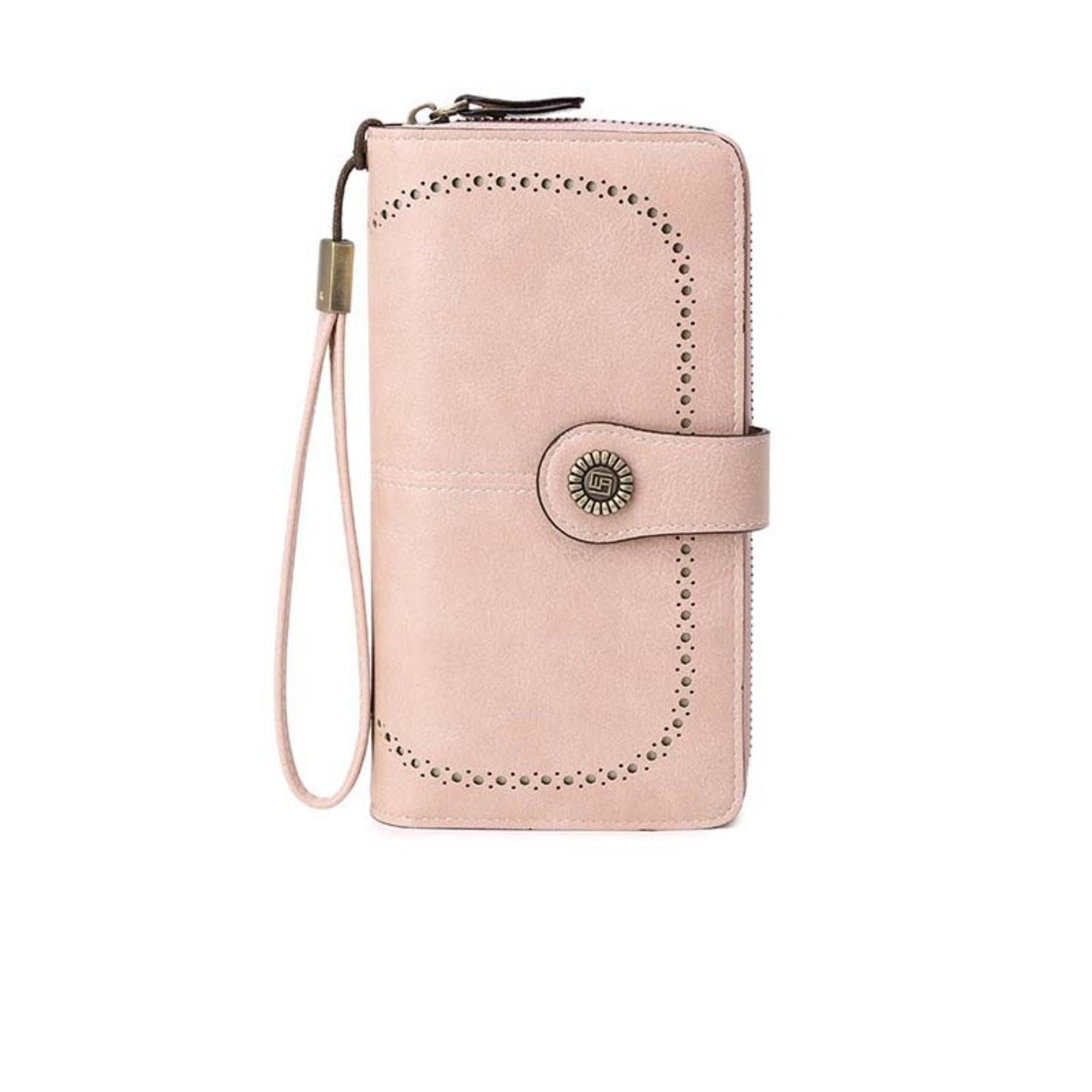 Oemmn Geldbörse Damen Leder Portmonee Gross Frauen Clutch RFID