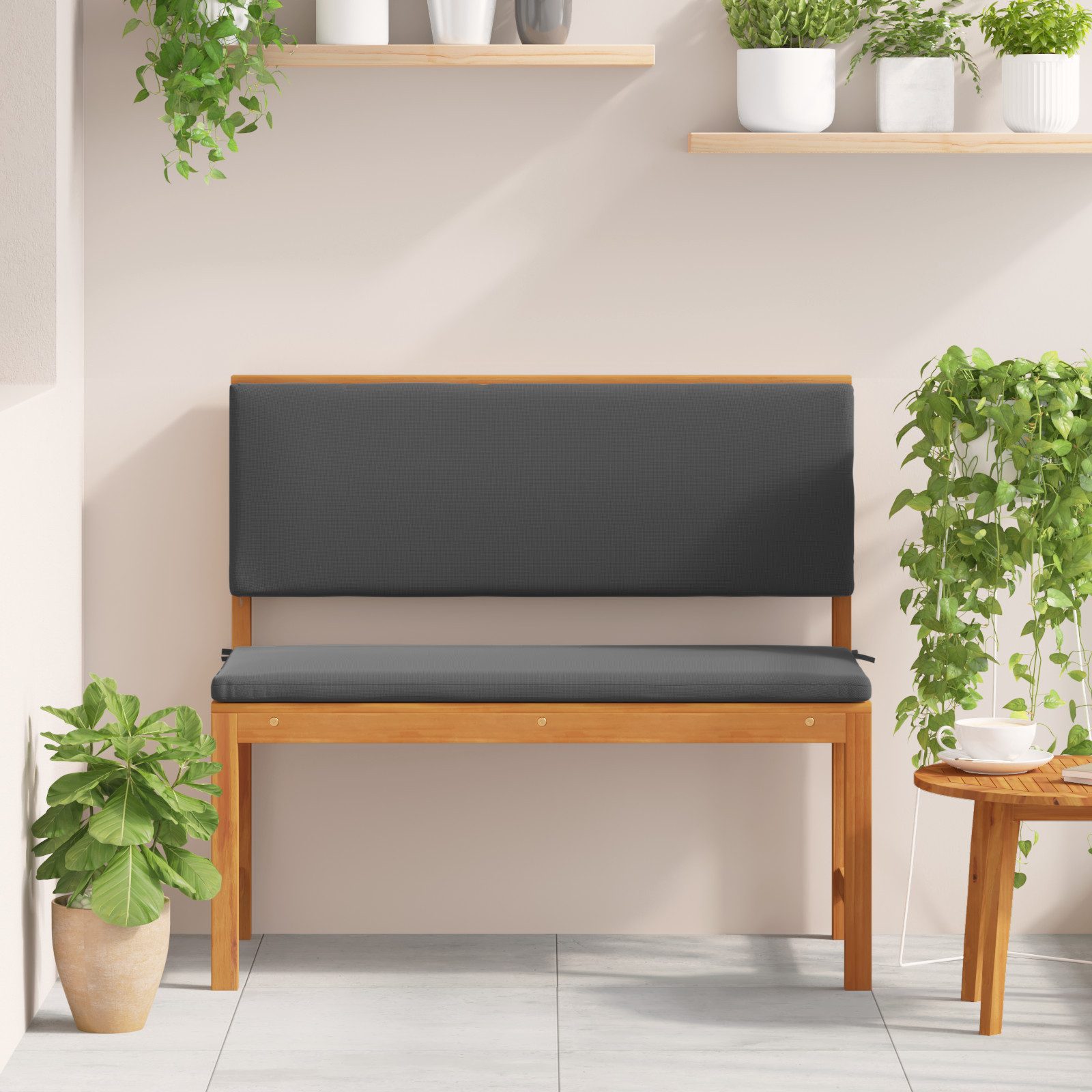 vidaXL Sofaelement Gartenbank mit Kissen 100x50x91 günstig online kaufen