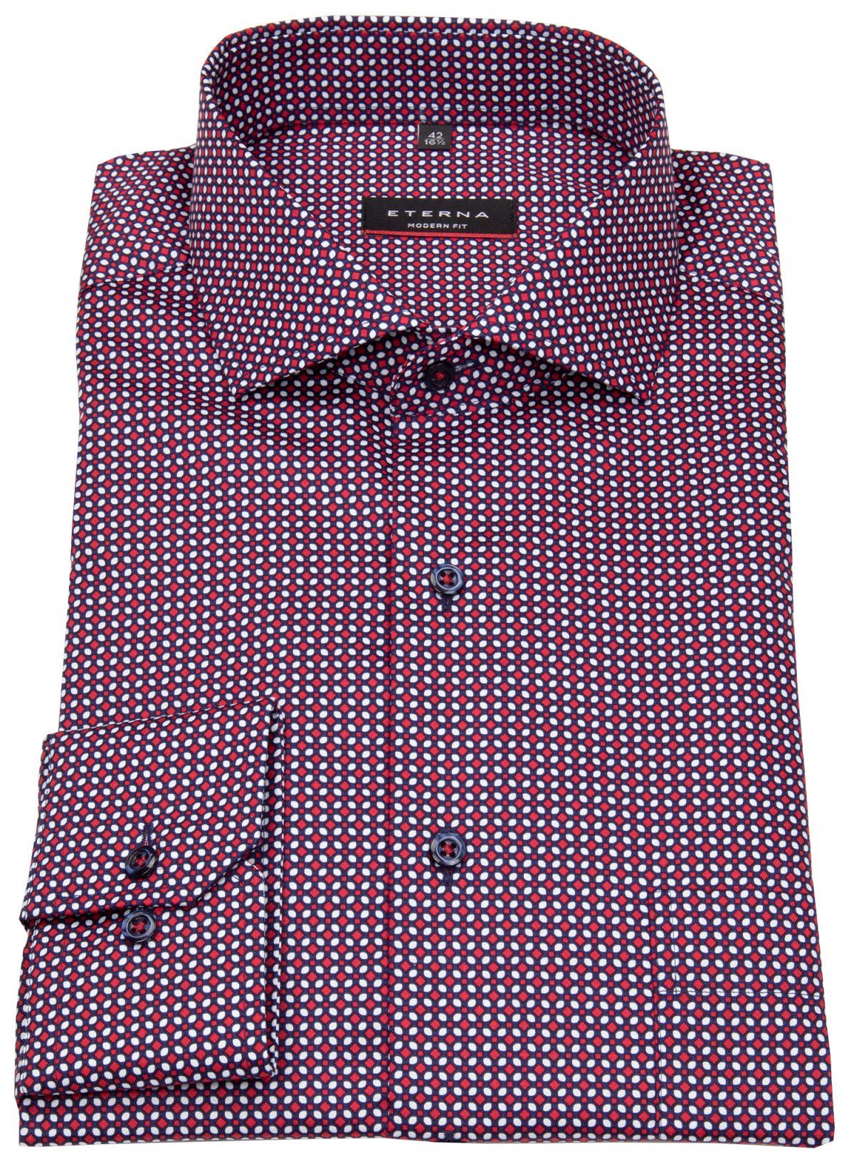 ETERNA Langarmhemd Modern Fit – Aus Dynamic Cotton Mit Stretch, Bügelfrei & Tailliert