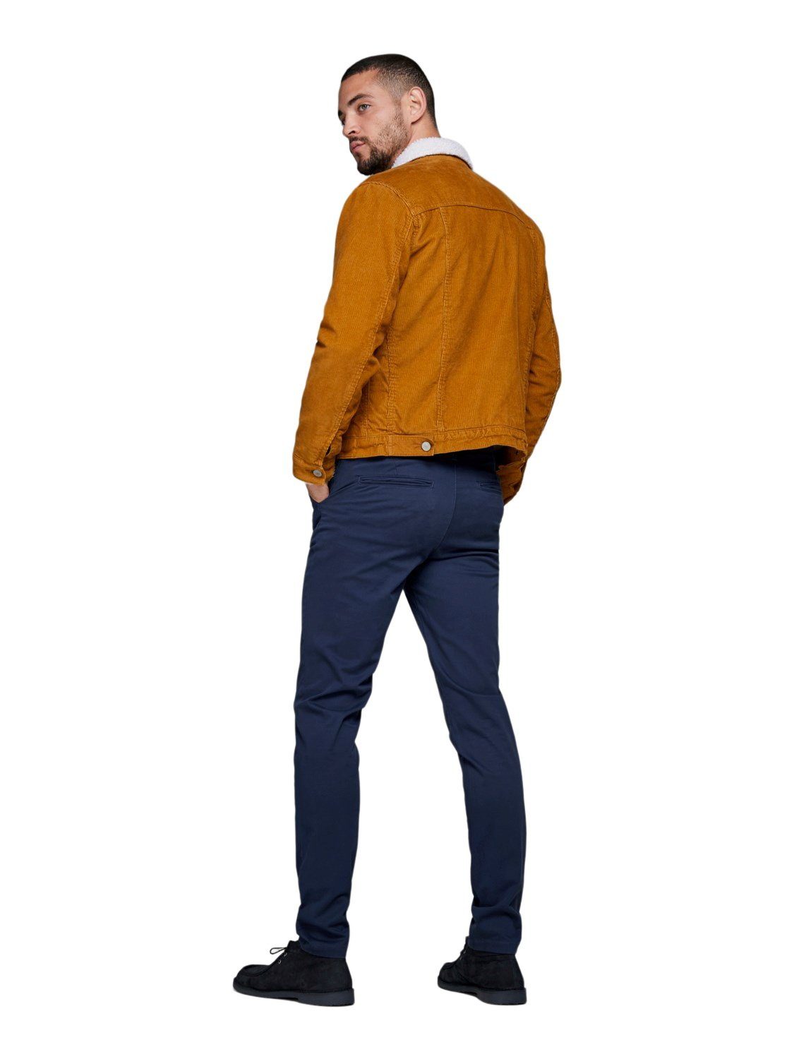 Jack & Jones Herren Chino Hose JJIMARCO JJBOWIE SA - Slim Fit - Blau - Grün günstig online kaufen