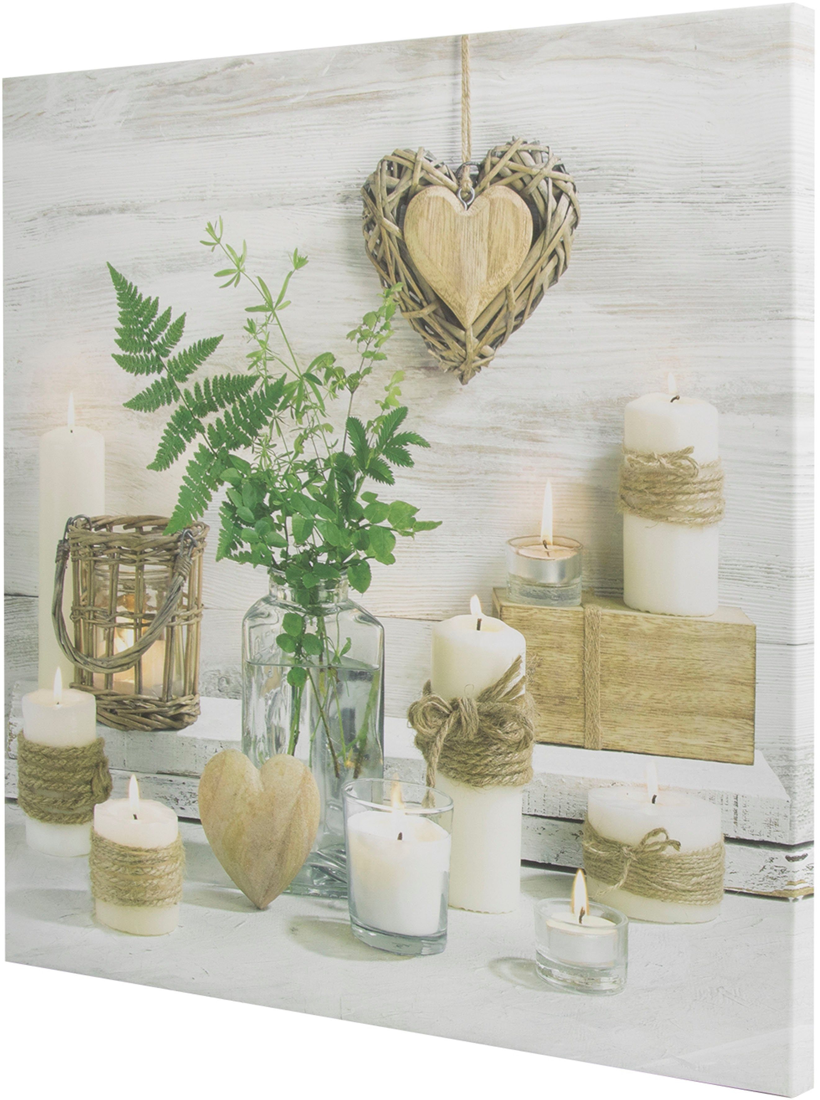 Art for the home LED-Bild Harmony LED, Modern, Zen (1 St), LED-Leinwand Harmonie 60 x 60 cm