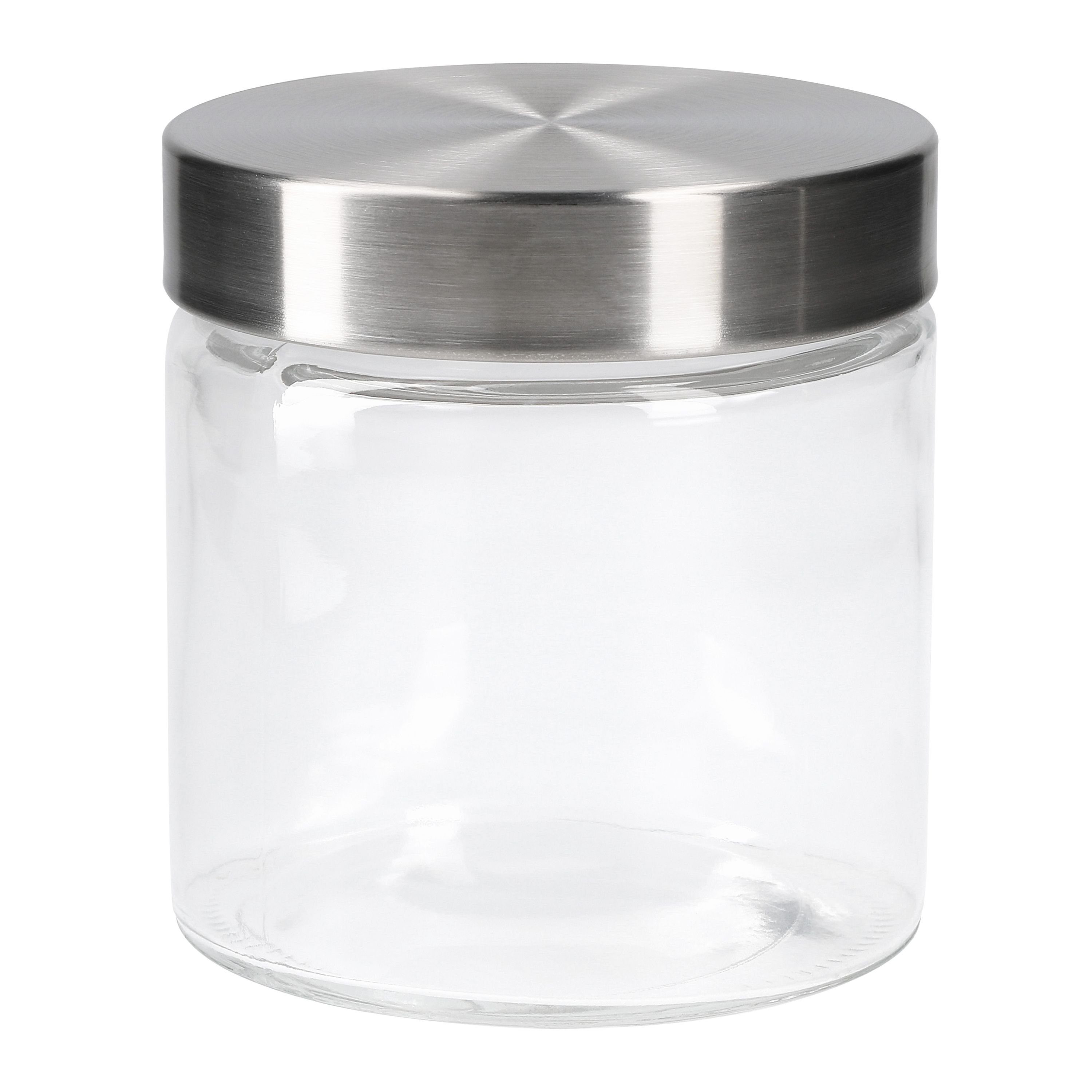 Bera Glas Vorratsglas Dose, Vorratsglas MamboCat mit Metall-Herz 800ml & Schraubdeckel 2x Box