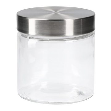 MamboCat Vorratsglas 2x Teedose Bera mit Edelstahldeckel & Holz-Herz 800ml Ø11cm, Glas