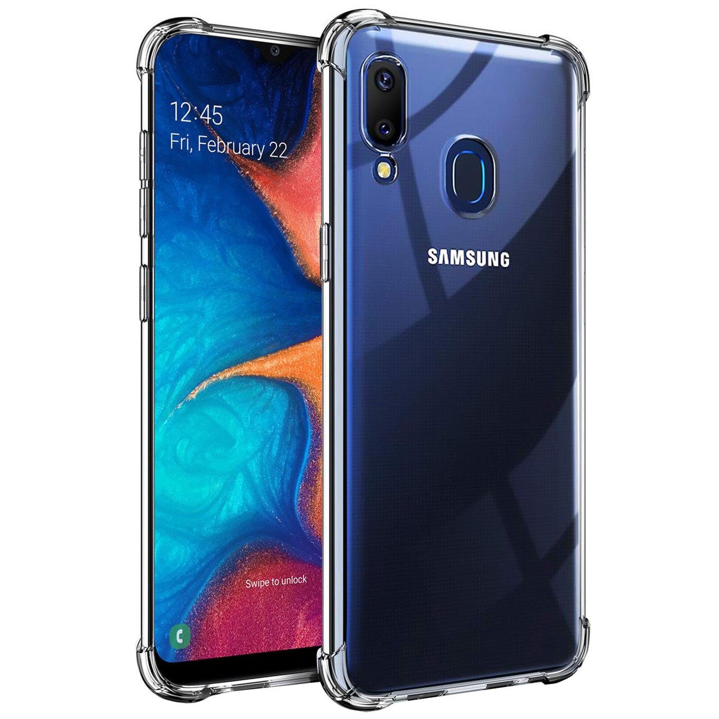 CoolGadget Handyhülle Anti Shock Rugged Case für Samsung Galaxy A20e 5,8  Zoll, Slim Cover Kantenschutz Schutzhülle für Samsung A20e Hülle Transparent