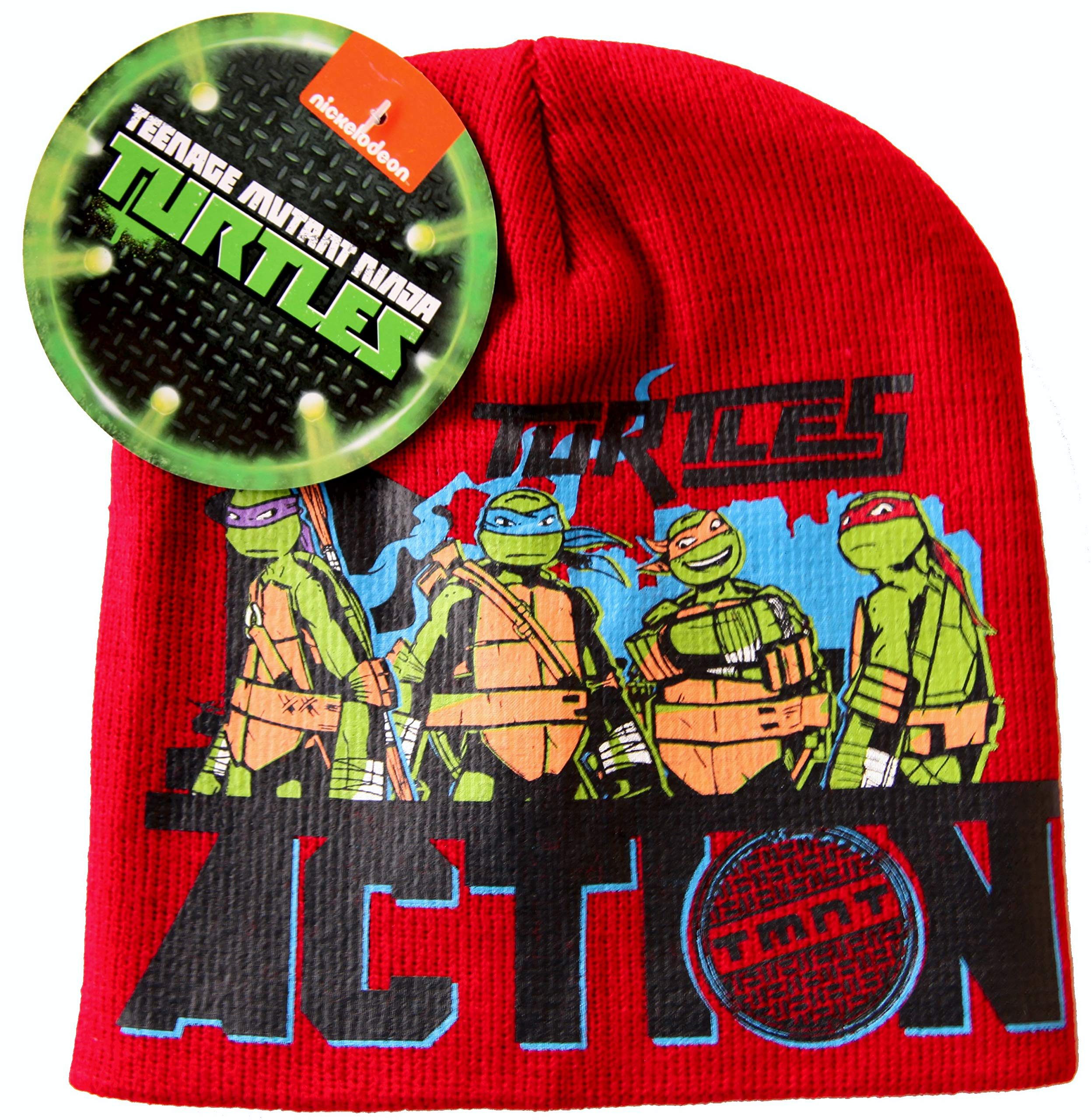 Teenage Mutant Ninja Turtles Strickmütze NINJA TURTLES Kindermütze Rot Jungen Mütze Gr.52