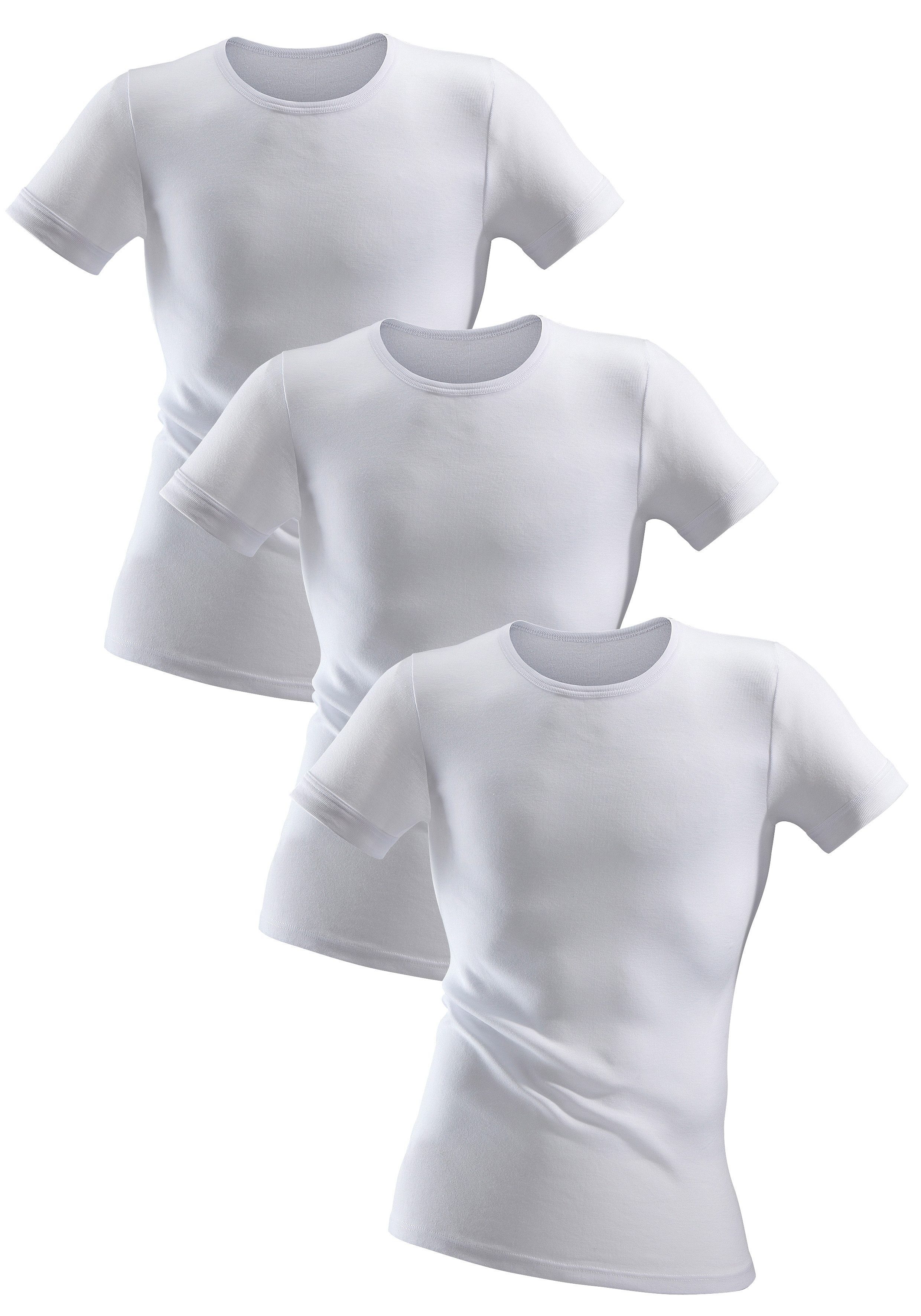 Clipper Unterziehshirt (3-St) schlichtes Basic für jeden Tag - in Feinripp, Unterziehshirt, T-Shirt – Bild 4 von 5