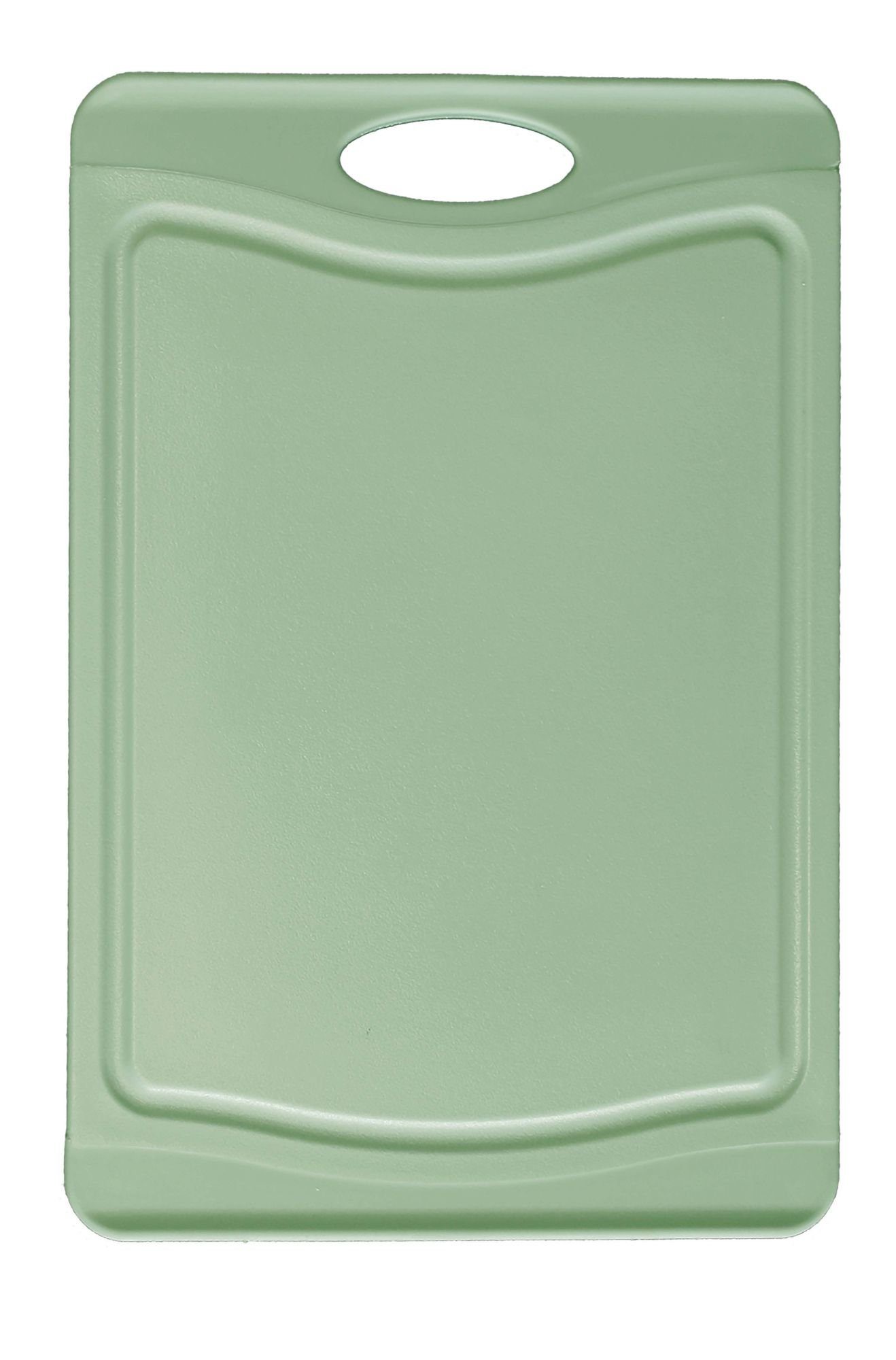 Steuber Schneidebrett, Kunststoff, (1-St), mit Saftrinne, beidseitig verwendbar, messerschonend Pastell-grün