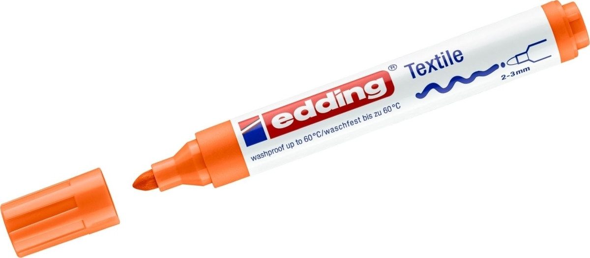 Permanentmarker Textilmarker edding 4500 creative Rundspitze 2-3mm orange.