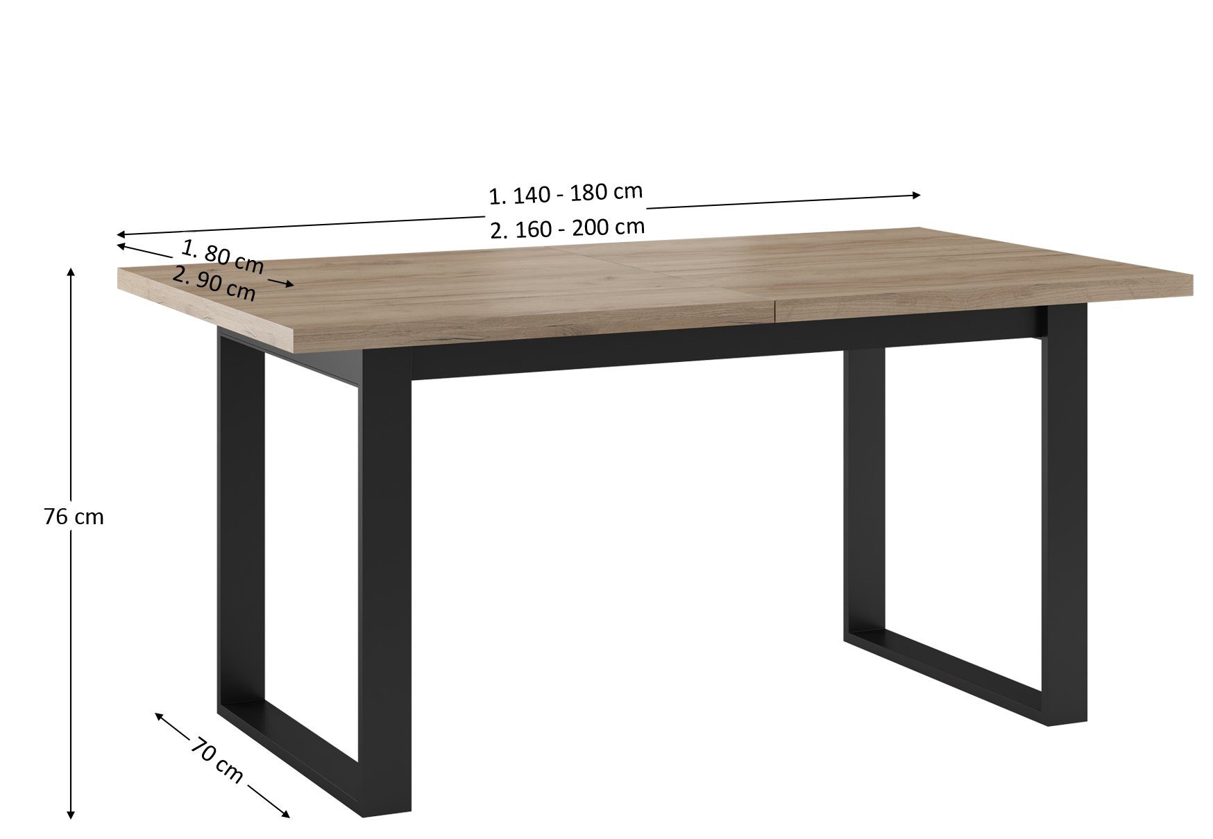 Mars Möbel Esstisch »Modernes Tisch Esstisch SONIA mit Ausziehbare  Tischplatte« online kaufen | OTTO