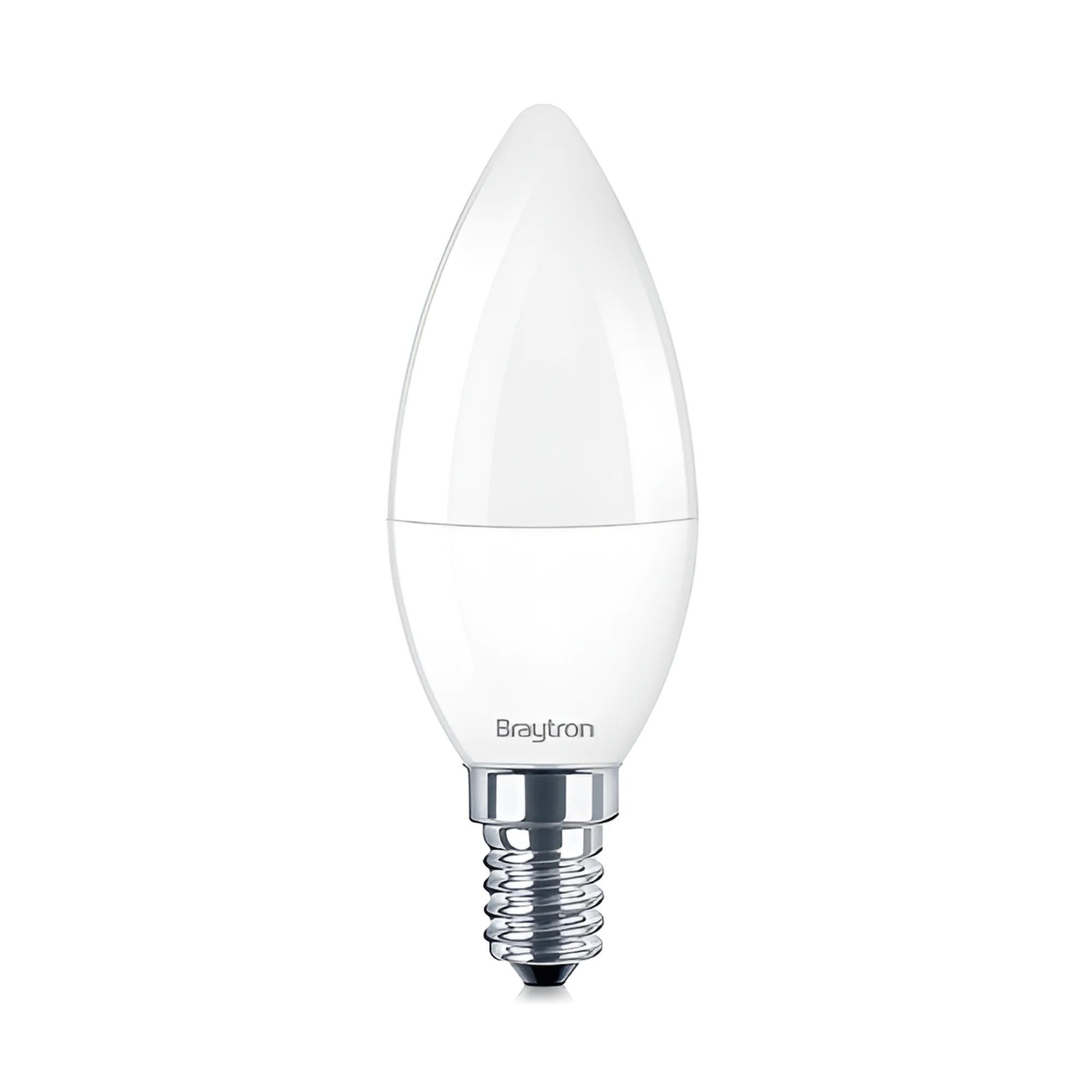 Braytron LED-Leuchtmittel 10X 5W Kerzenform Leuchtmittel Glühbirne Lampe C37 3000- 6500K 450 Lm, E14, Kaltweiß, Energieeffizient, Flimmerfrei, Langlebig, 10er Set
