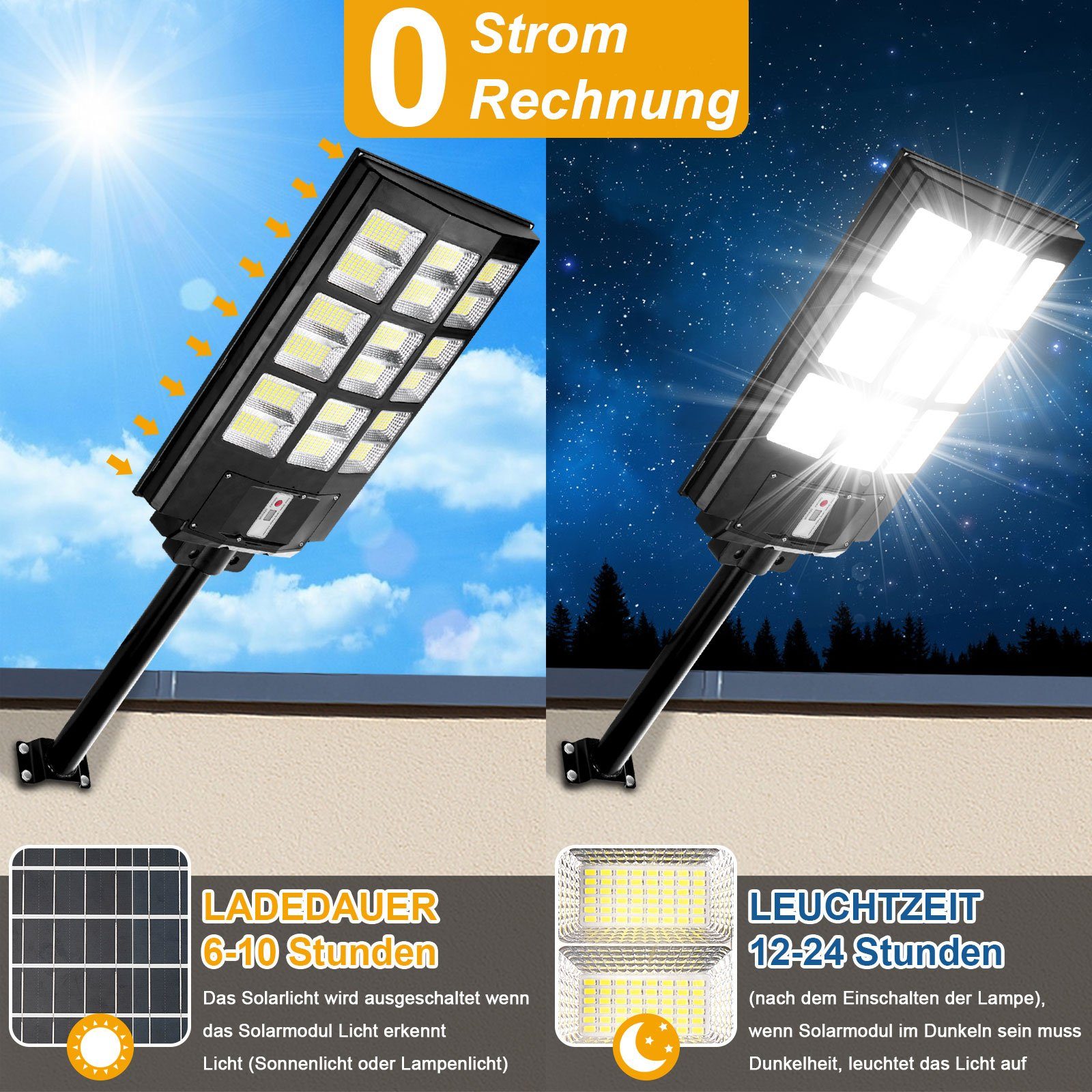 MUPOO LED Solarleuchte Solar-Pendelleuchten,40000-80000lm Led-Straßenleucht günstig online kaufen