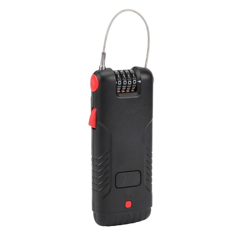 OLYMPIA OFFICE Vorhängeschloss ULA 410 Universalschloss mit Alarm, LED-Anzeige, Kofferschloss, Sicherheitsschloss, Alarmsicherung