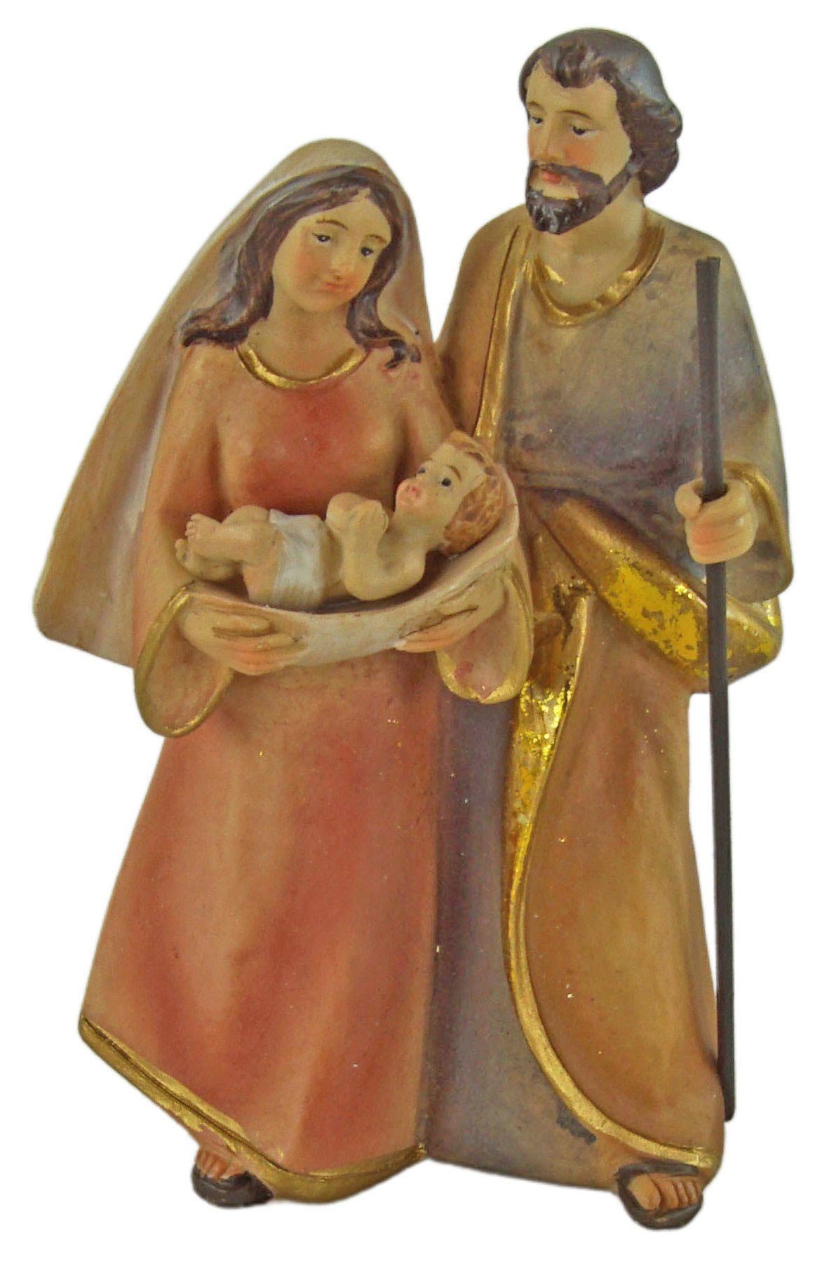 12 Krippenfiguren Heilige Set, Familie, ca. handbemalte 240 2-tlg), 2er cm, St., K Krippenfigur Krippenfiguren Krippenursel (2