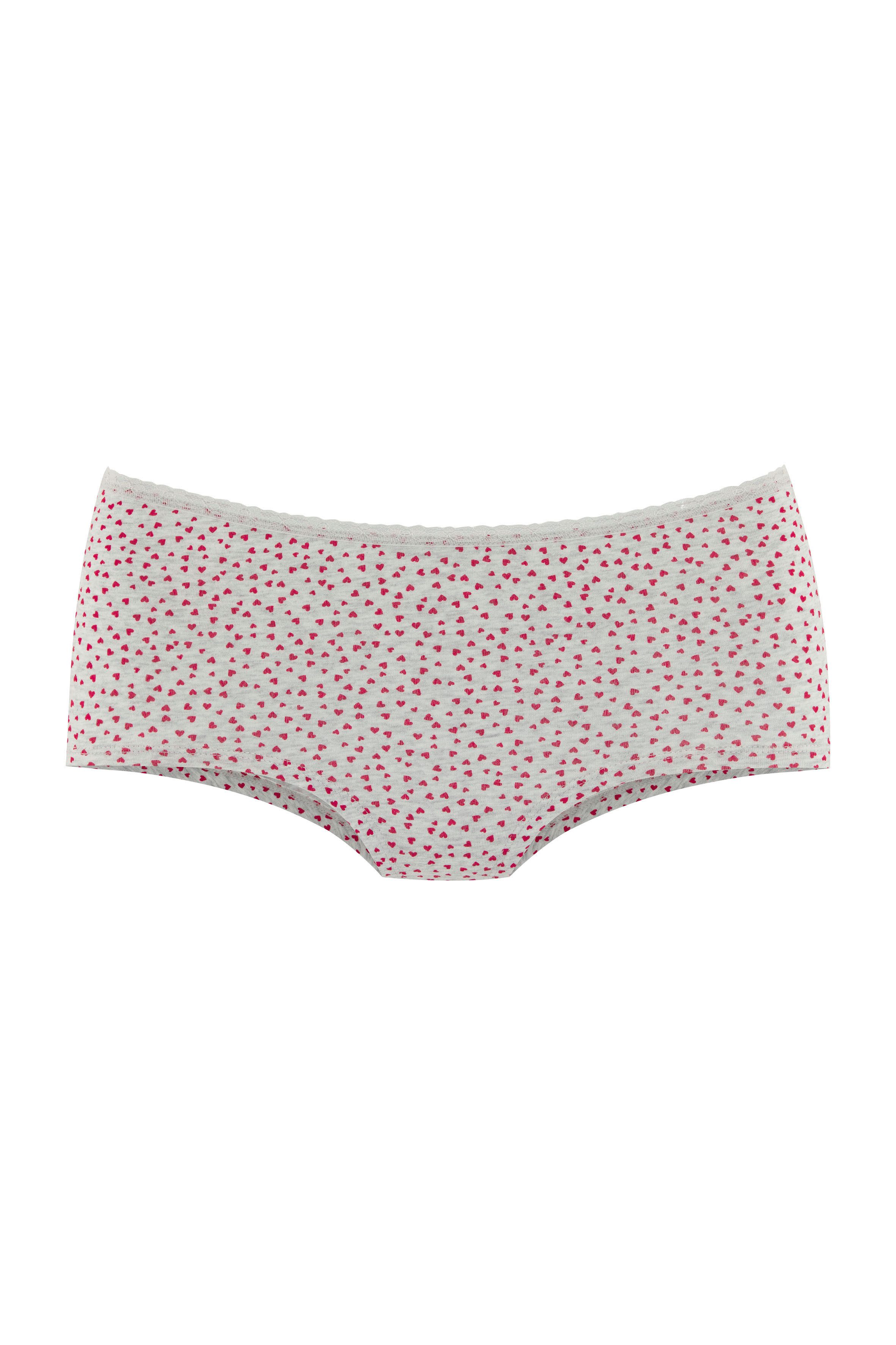LASCANA Panty Geschenk Box (5er-Pack) mit süßen Herzchen-Prints und aus elastischer Baumwoll-Qualität – Bild 4 von 5