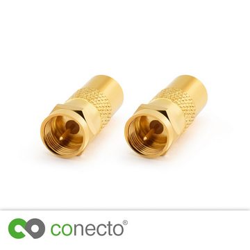 conecto conecto Antennen-Adapter, F-Stecker auf IEC-Stecker, Adapter zum Verbi SAT-Kabel