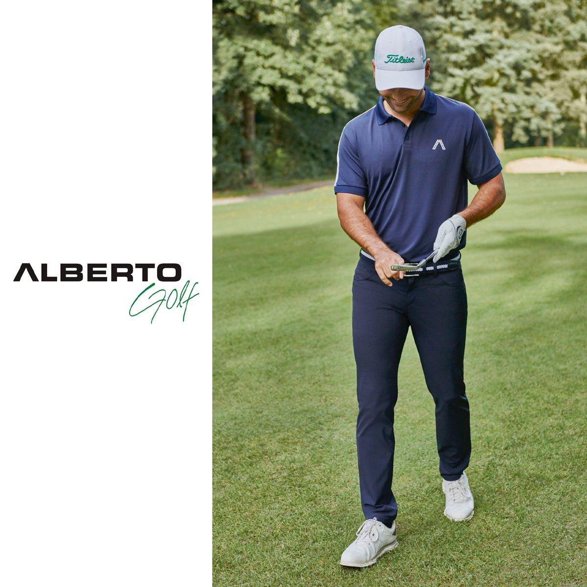 Golfshorts Herren Alberto 16245512 Golfshorts Stripes(046)