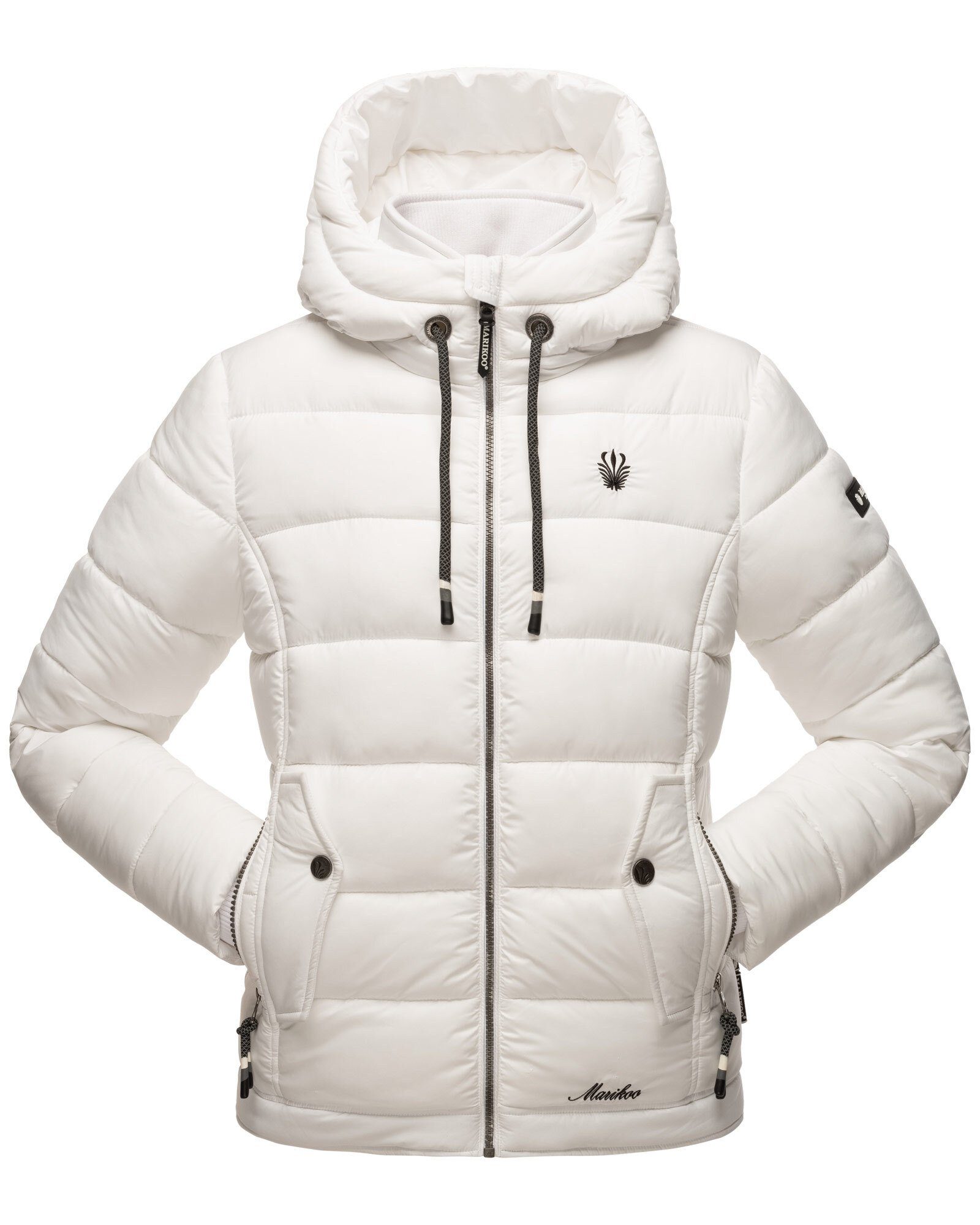 mit Pri hochstehendem Weiss Marikoo Taisaa Outdoorjacke Kragen