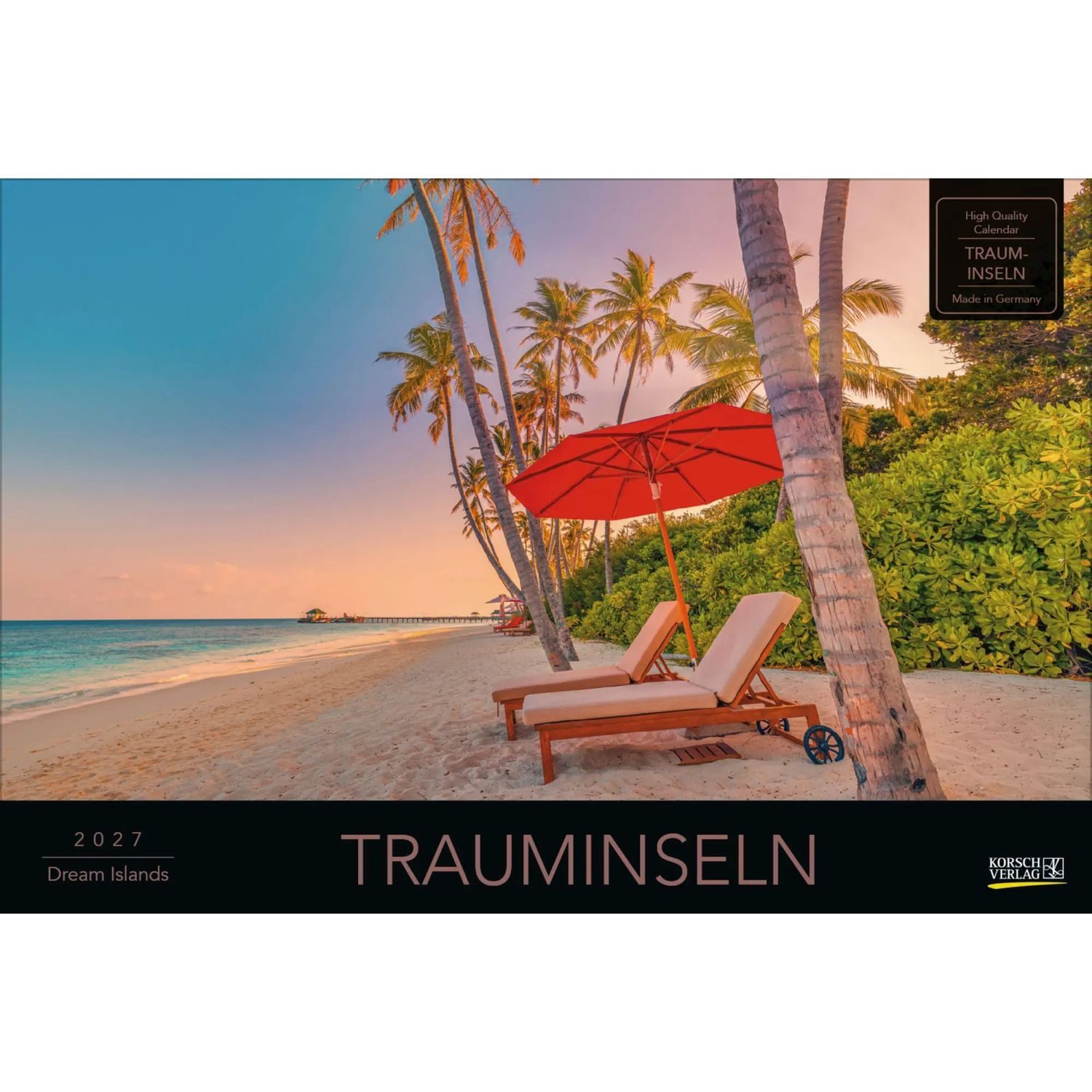Korsch Verlag Wandkalender Trauminseln 2027