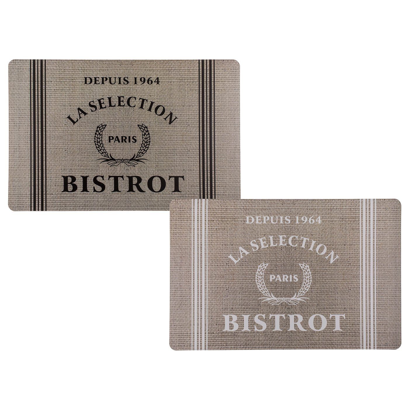 Platzset Tischset, Bistrot, ca. 43,5 x 28,5 cm, aus Polypropylen 2er-SET