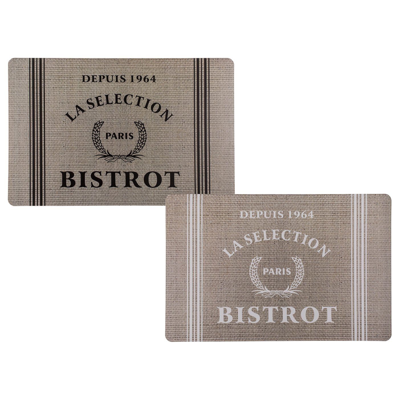 Platzset, Tischset, Bistrot, ca. 43,5 x 28,5 cm, aus Polypropylen 2er-SET, ReWu