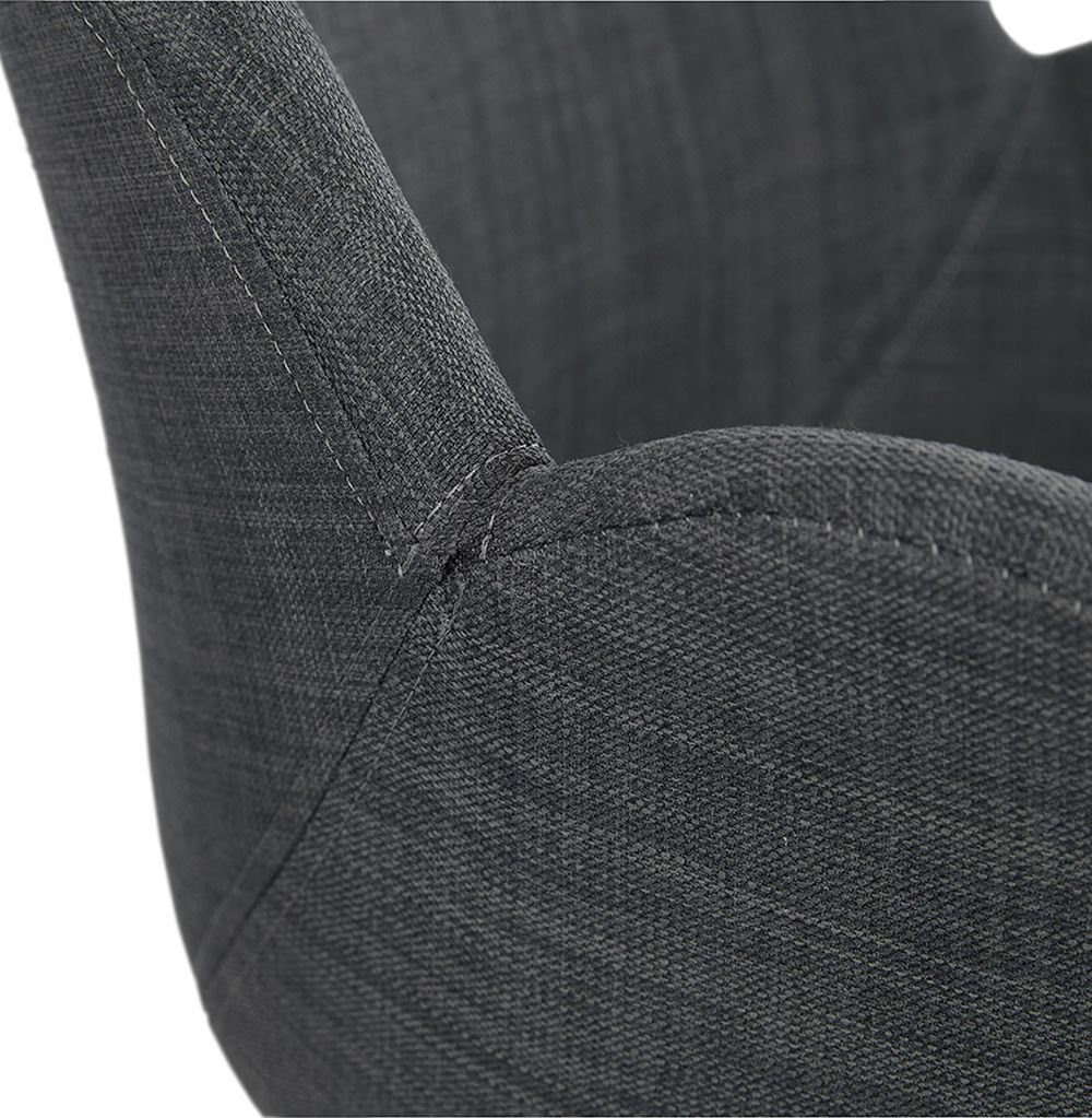 Grau DESIGN Textile KADIMA (dark ROA Dunkles Esszimmerstuhl grey) Loungesessel