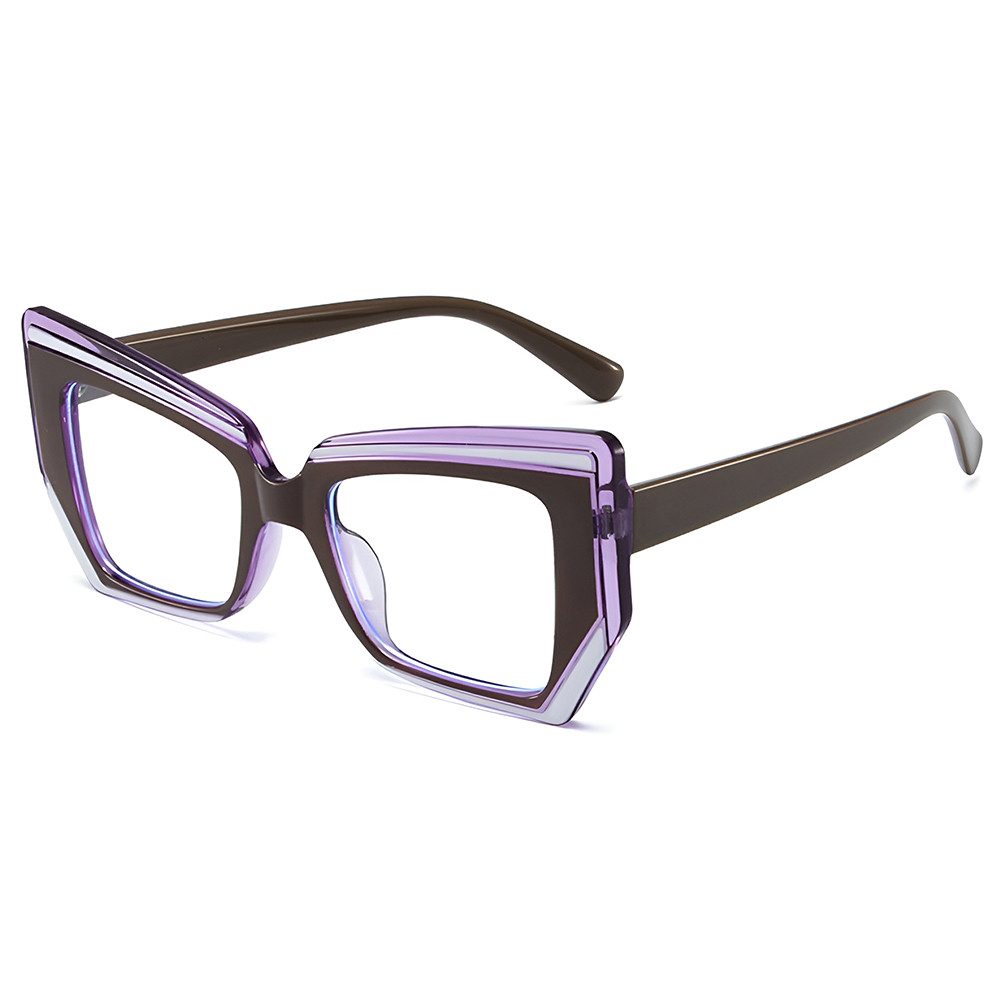 PACIEA Brille Damen Damen Herren Mehrfarbig Blaulichtfilter Oversized Anti-Müdigkeit