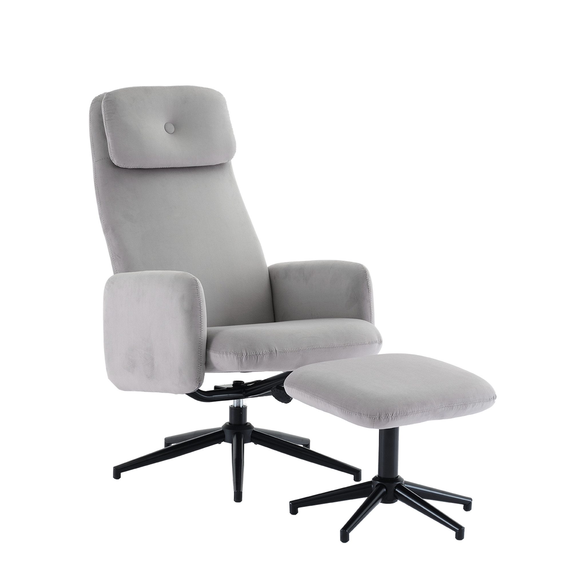 BlingBin Relaxsessel Grauer verstellbarer Relaxsessel 360°-Drehsessel günstig online kaufen