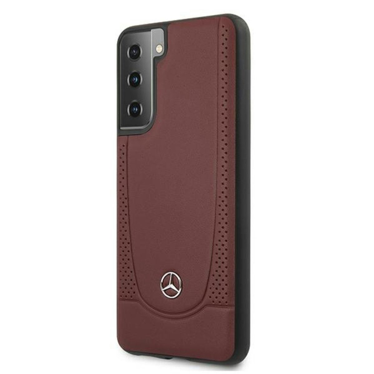 Mercedes Handyhülle Mercedes Samsung Galaxy S21 Plus Urban Line Leder Case Schutzhülle Rot