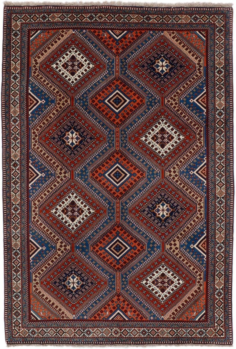 Orientteppich Yalameh 203x299 Handgeknüpfter Orientteppich / Perserteppich, Nain Trading, rechteckig, Höhe: 12 mm