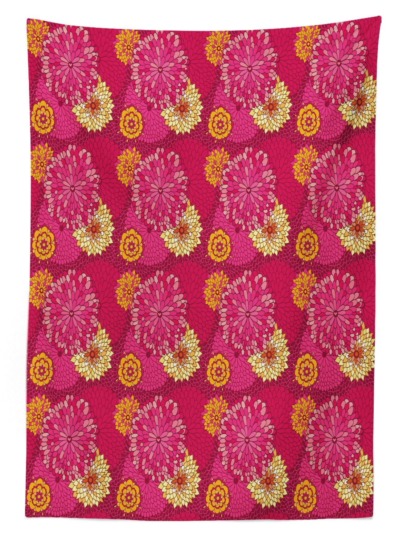 Klare Große Für Petals Abakuhaus Außen Farben, Blüten Farbfest Tischdecke geeignet Waschbar Doodle Bereich den Dahlie