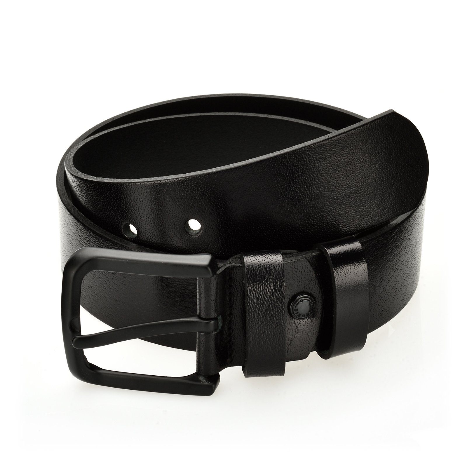 Gelverie Ledergürtel Herren Ledergürtel Schwarz GG-101 günstig online kaufen