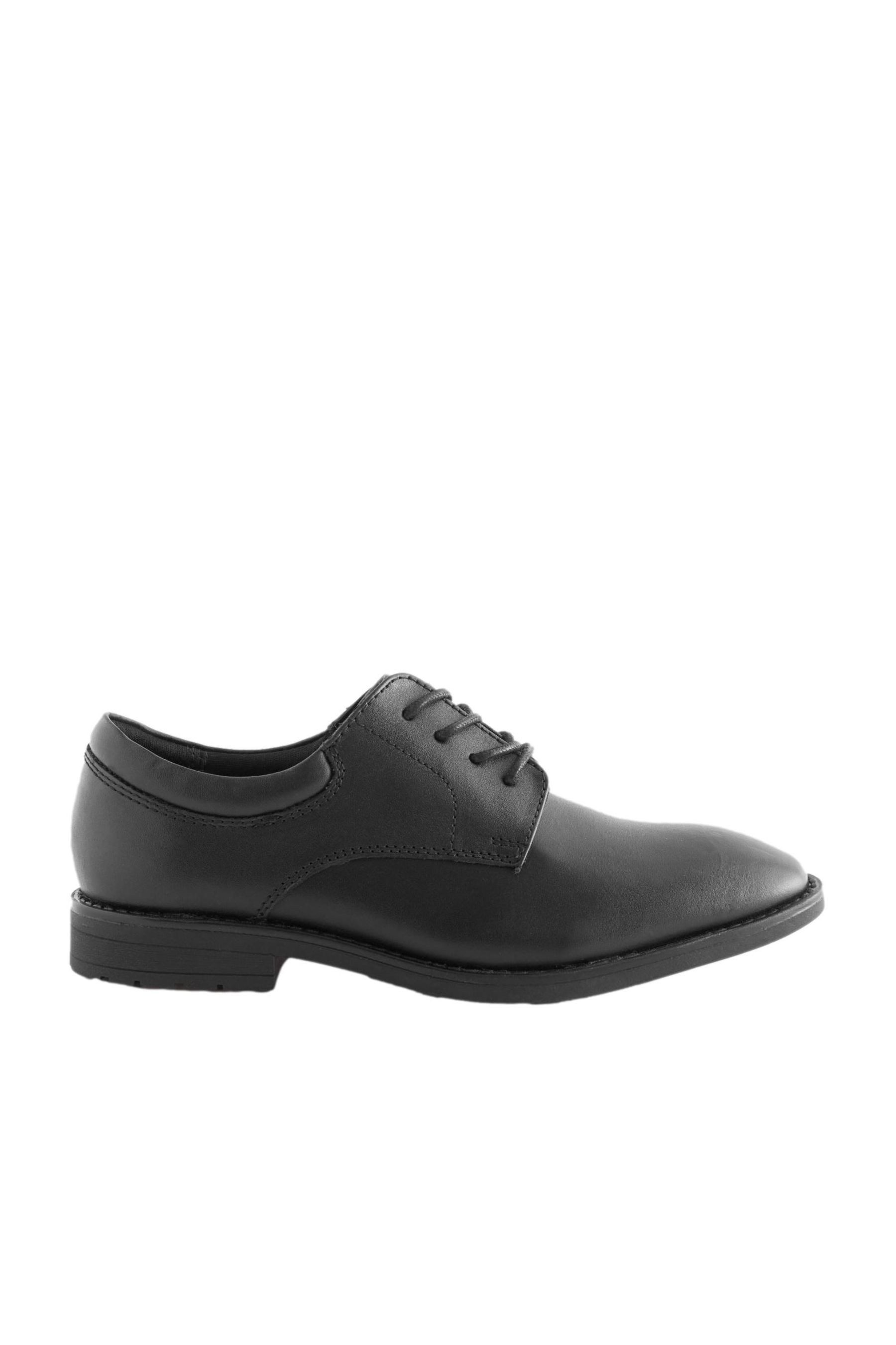 Next Schlichte Lederschnürschuhe, weite Passform Schnürschuh