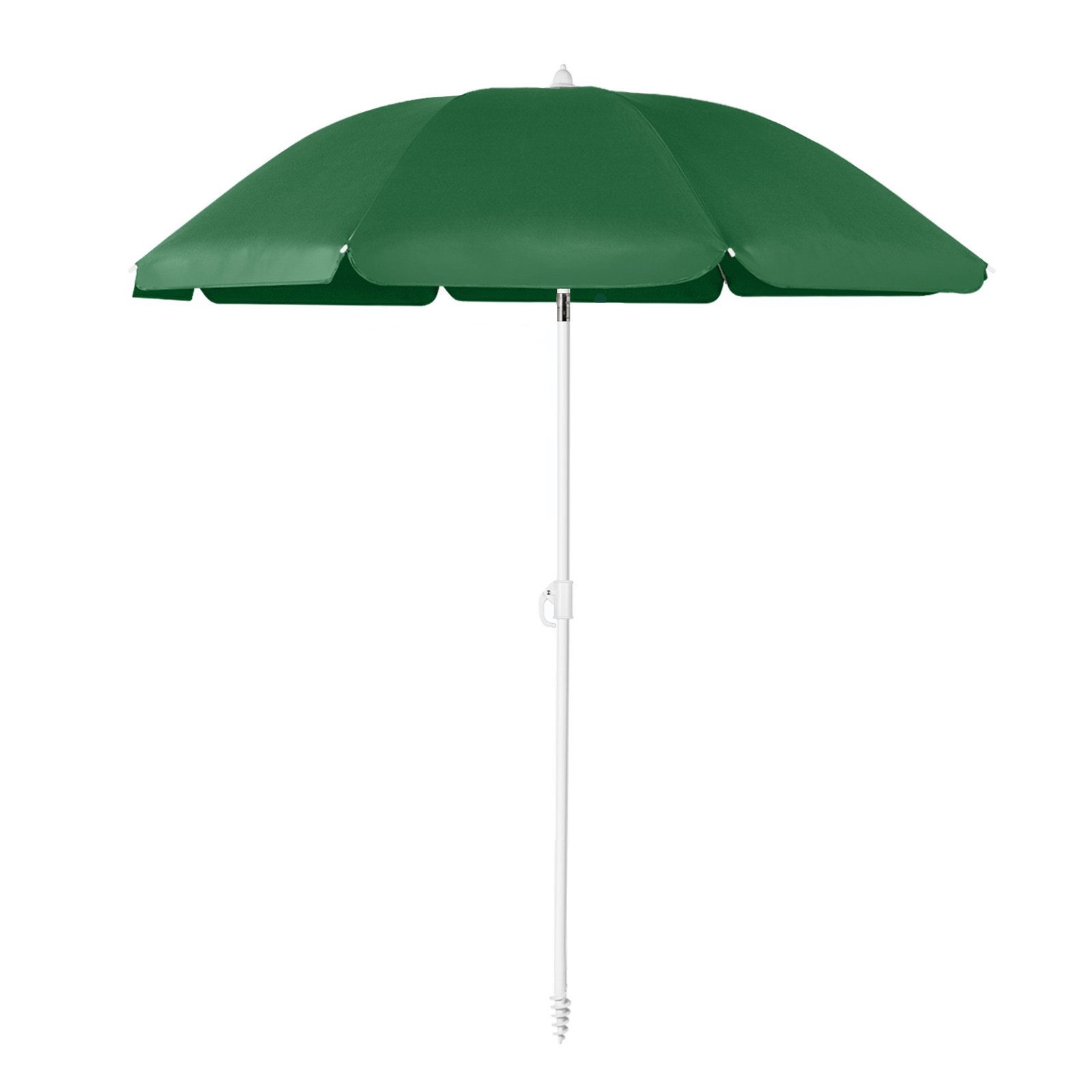SUNULA Sonnenschirm 160 cm Balkonschirm Strandschirm knickbar mit Bodenhülse & Schutzhülle, Höhenverstellbar und Neigbar, UV-Schutz 50+
