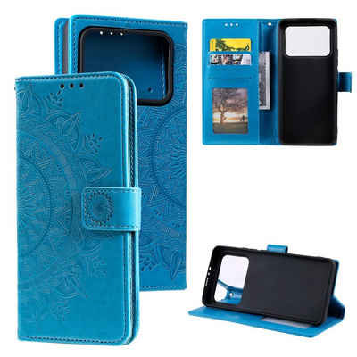 CoverKingz Handyhülle Hülle für Xiaomi Mi 11 Ultra Handyhülle Flip Case Cover Schutzhülle 17,8 cm (7 Zoll), Klapphülle Schutzhülle mit Kartenfach Schutztasche Motiv Mandala
