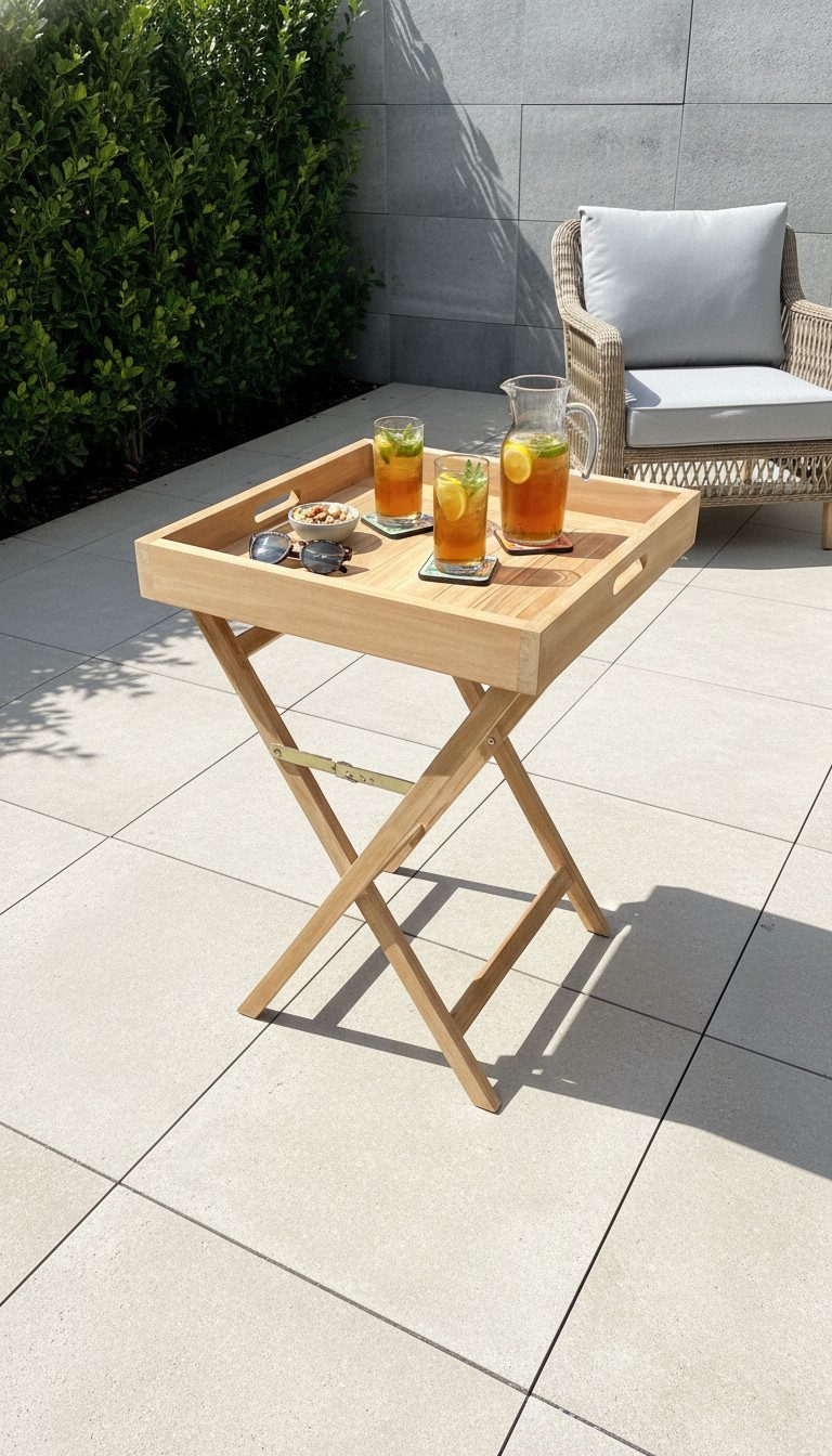 Strandkorb-King Beistelltisch Teakholz Beistelltisch SABANG HIGH 72cm