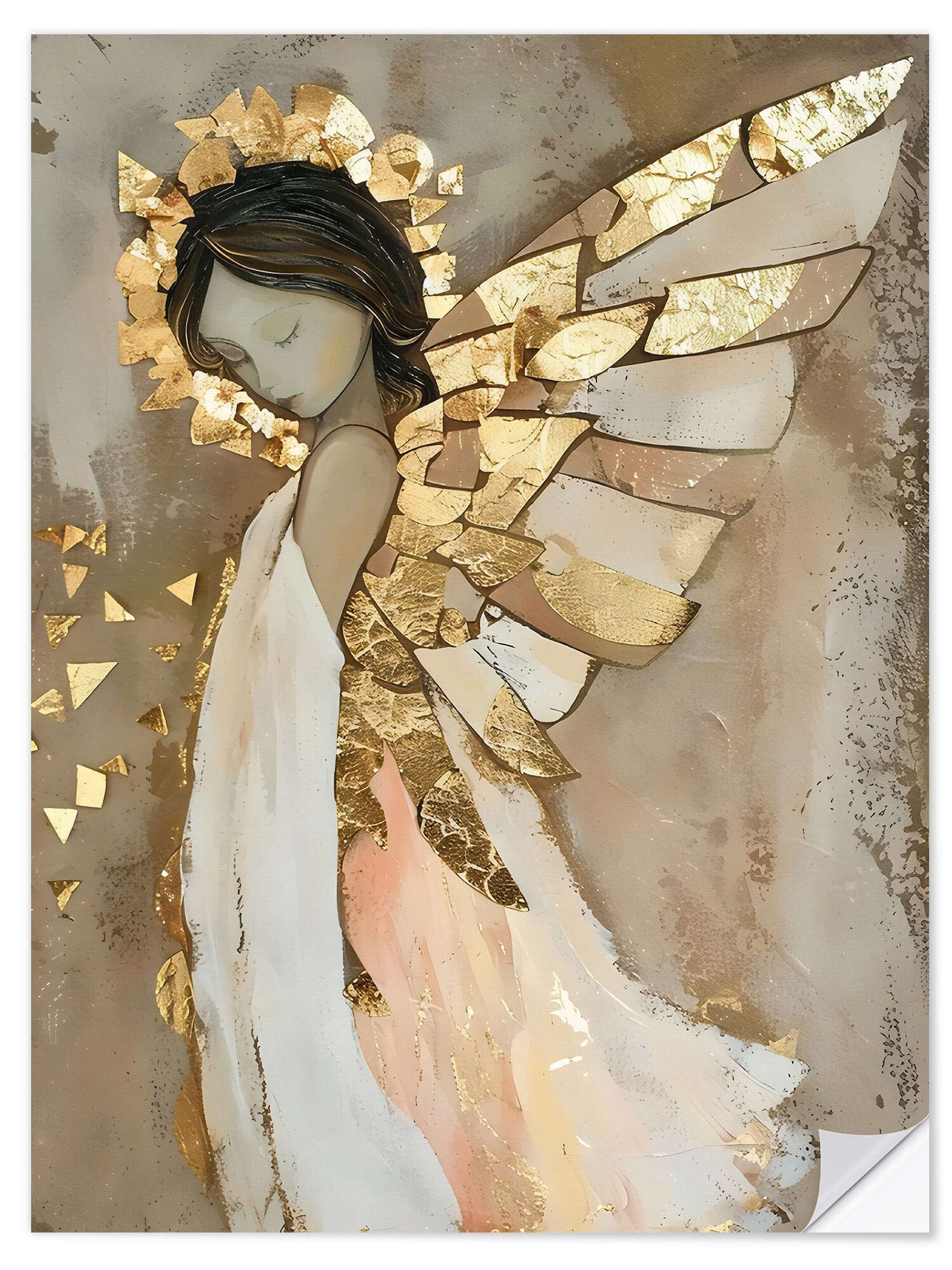 Posterlounge Wandbild Goldener Engel III, LSR günstig online kaufen