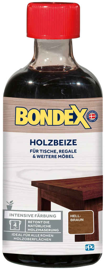 Bondex Lasur HOLZBEIZE, für Tische, Regale & weitere Möbel, intensive Färbung, 0,25 l