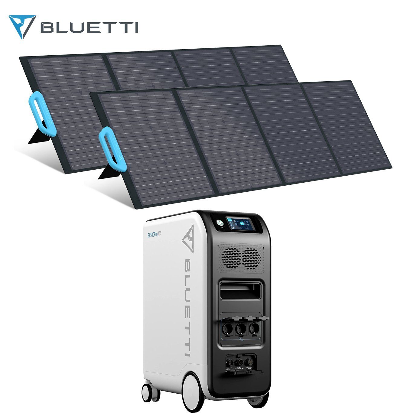 200w BLUETTI Solarmodule, 3000W (1-tlg., Stromerzeuger Tragbare Solar mit Solargenerator Panels), 5120Wh/ EP500PRO Batterie LiFePO4 2*PV200