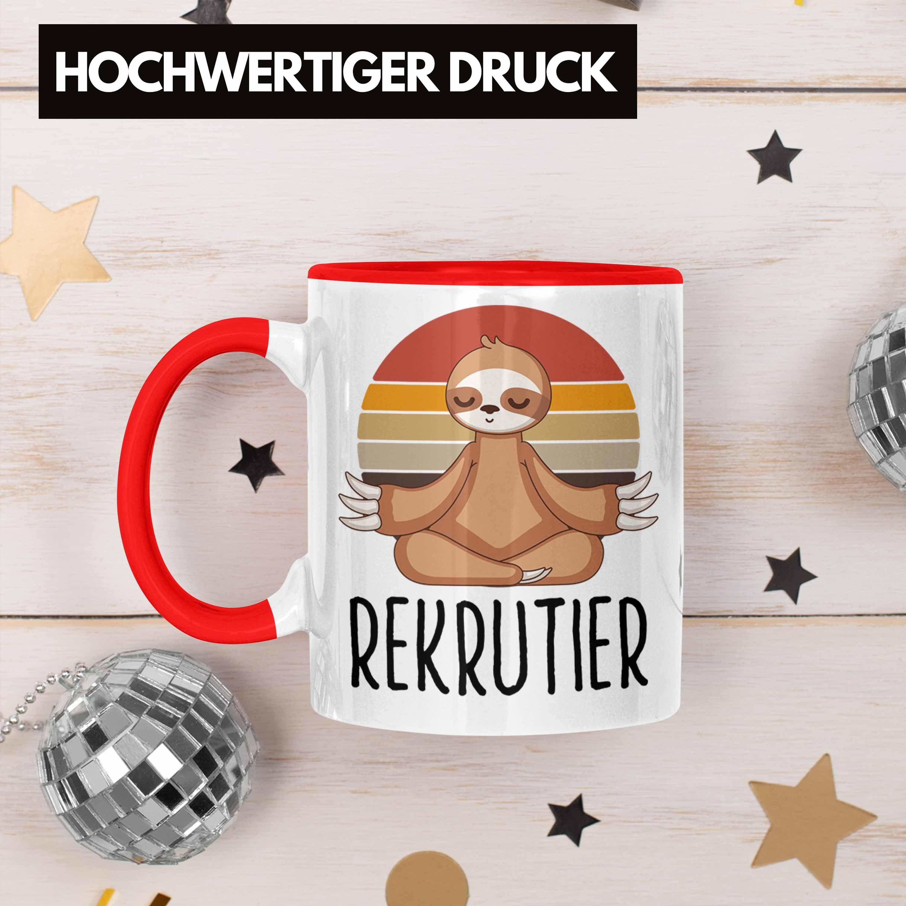 Recruiting Trendation Geschenk Rot Tasse Faultier Rekrutier Personalreferent Lustiger Tasse