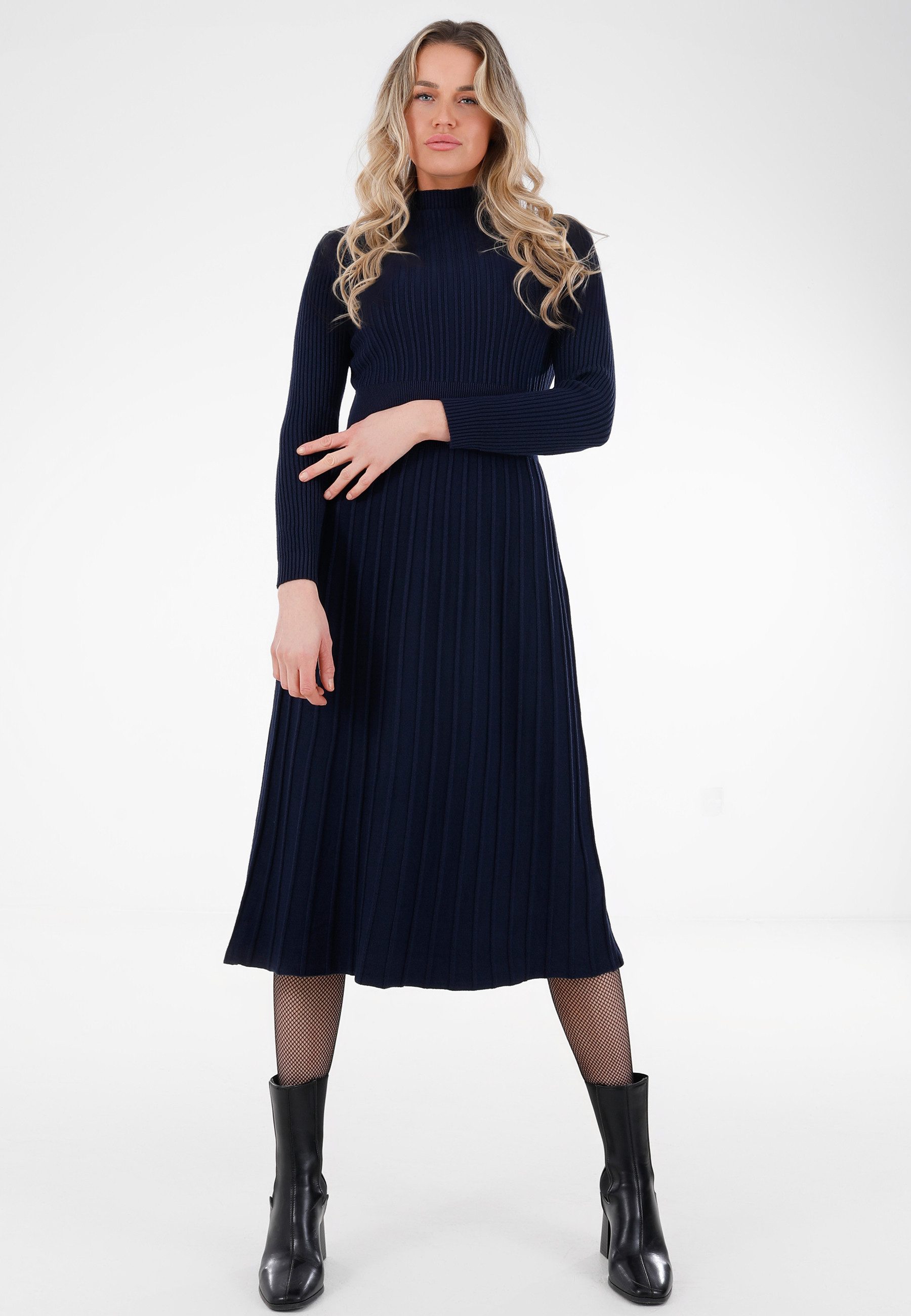 YC Fashion & Style Strickkleid tailliert mit ausgestelltem Rock – elegant und bequem Basic