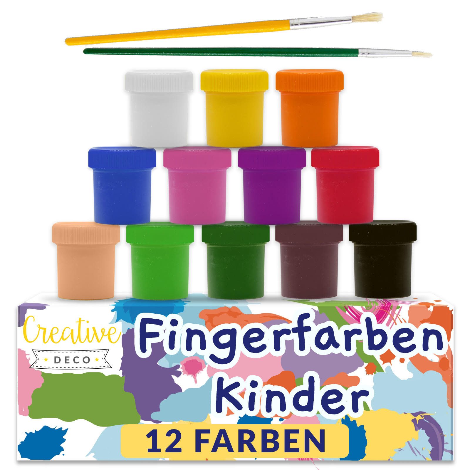 Creative Deco Fingerfarbe Fingerfarben Kinder Ungiftig Bastelfarben, auf Wasserbasis