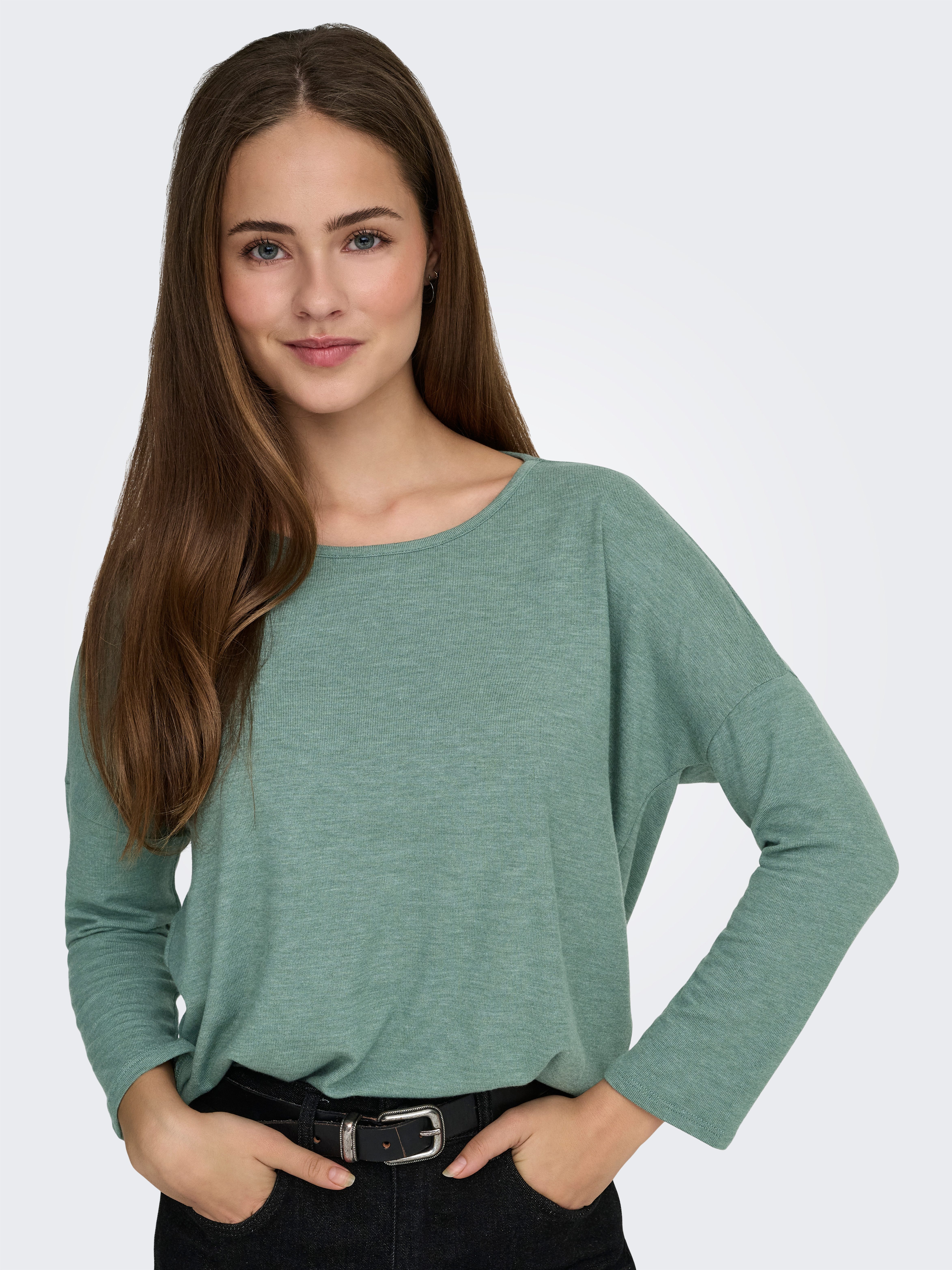 ONLY 3/4-Arm-Shirt ONLGLAMOUR 3/4 TOP JRS NOOS Materialmix, loose fit günstig online kaufen