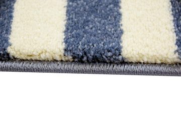 Kinderteppich Teppich Kinderzimmer Babyzimmer Jungen Anker maritim blau crème schwarz, Carpetia, rund, Höhe: 13 mm