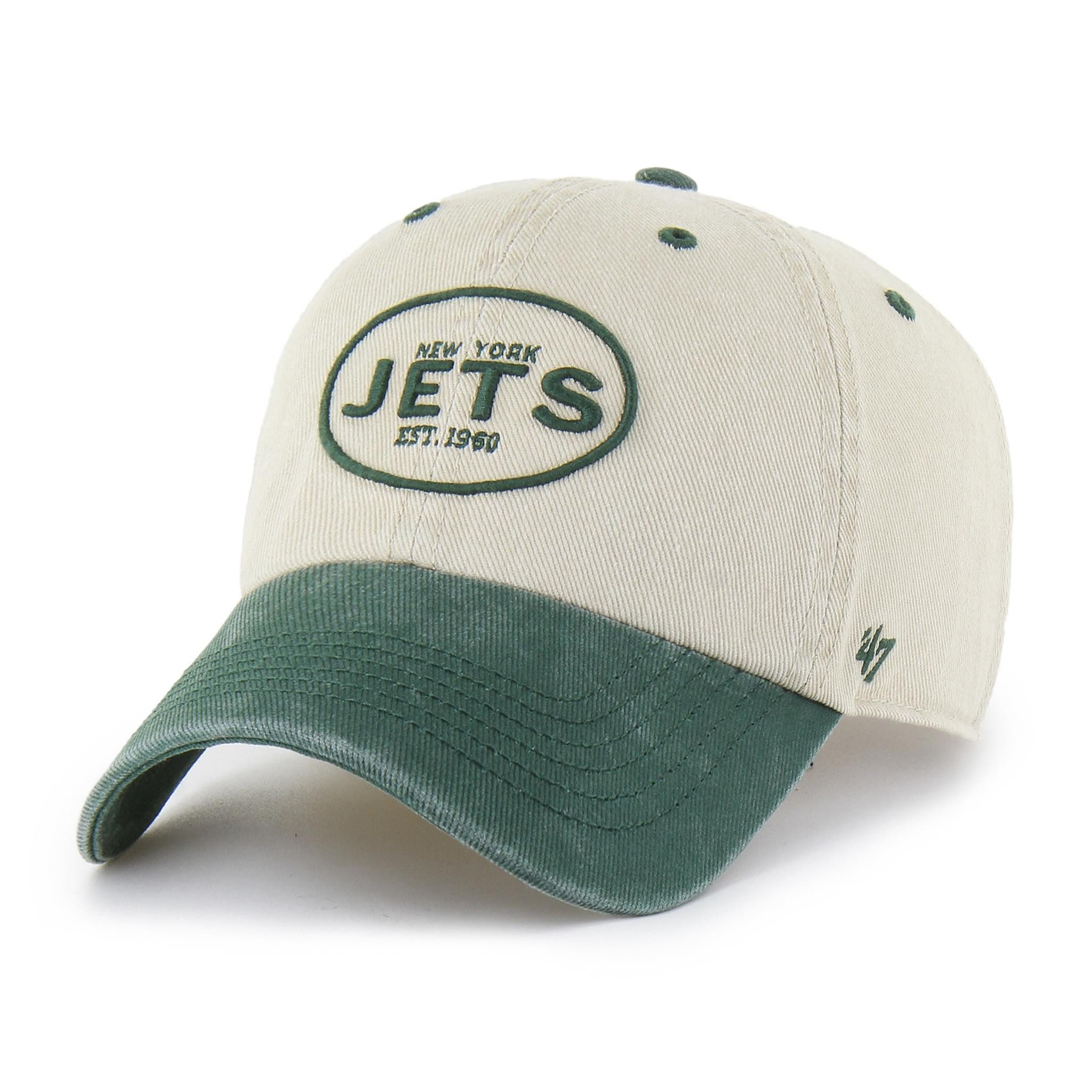 '47 Brand Baseball Cap '47 Brand Cap NFL New York Jets BREAKING TRAIL '47 Clean Up Natural (Basecap, Basecap, Clean Up Cap) Used-Look