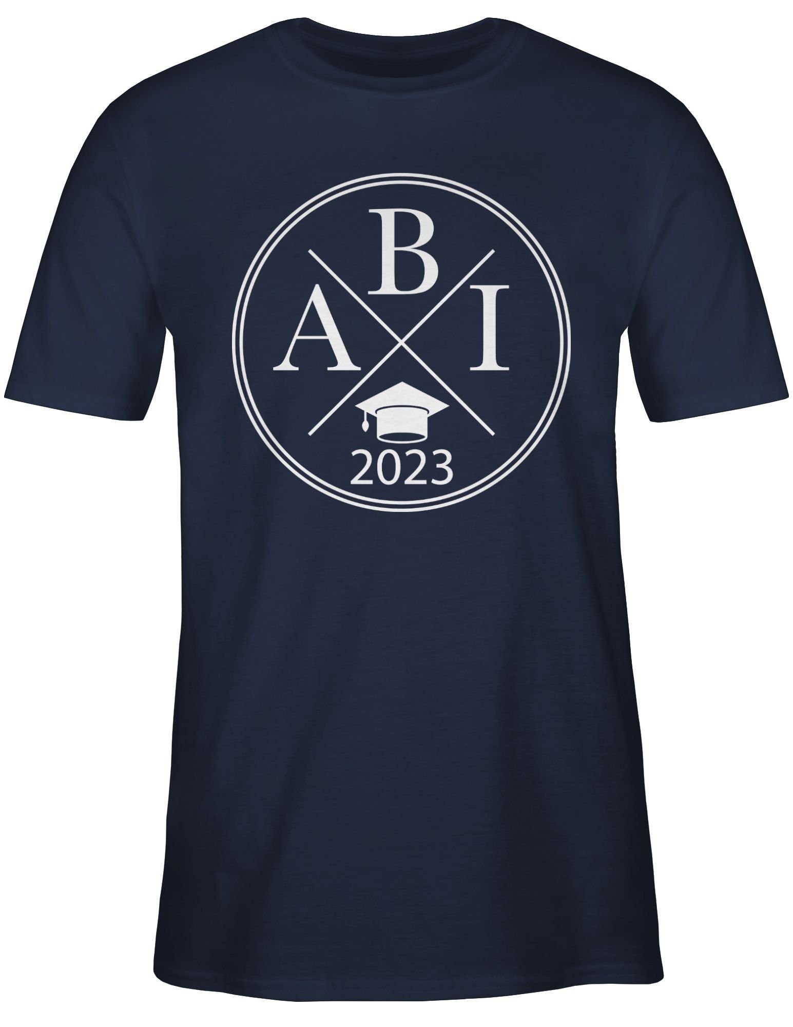 Blau 2 Shirtracer Geschenk X 2024 Abitur T-Shirt 2023 Abi Hipster Abschluss & Navy
