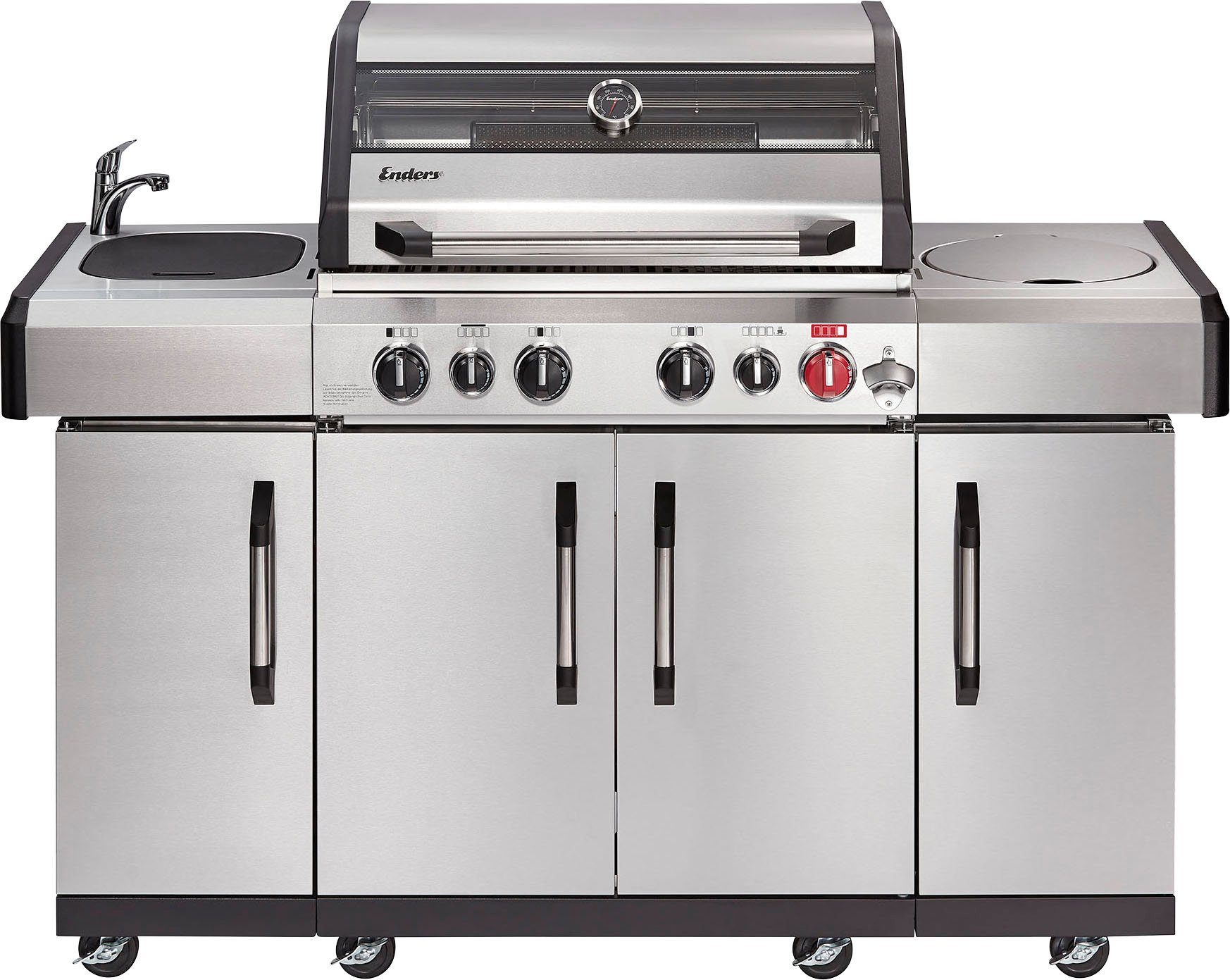 Enders® Gasgrill Kansas II Pro 4 SIK Profi Turbo, BxTxH: 153x64x118 cm