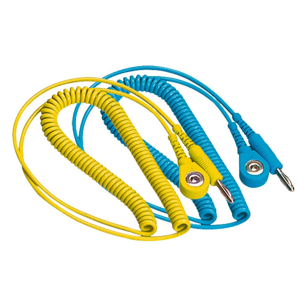 Arbeitshandschuh-Set Spiralkabel mit Bananenstecker, ESD