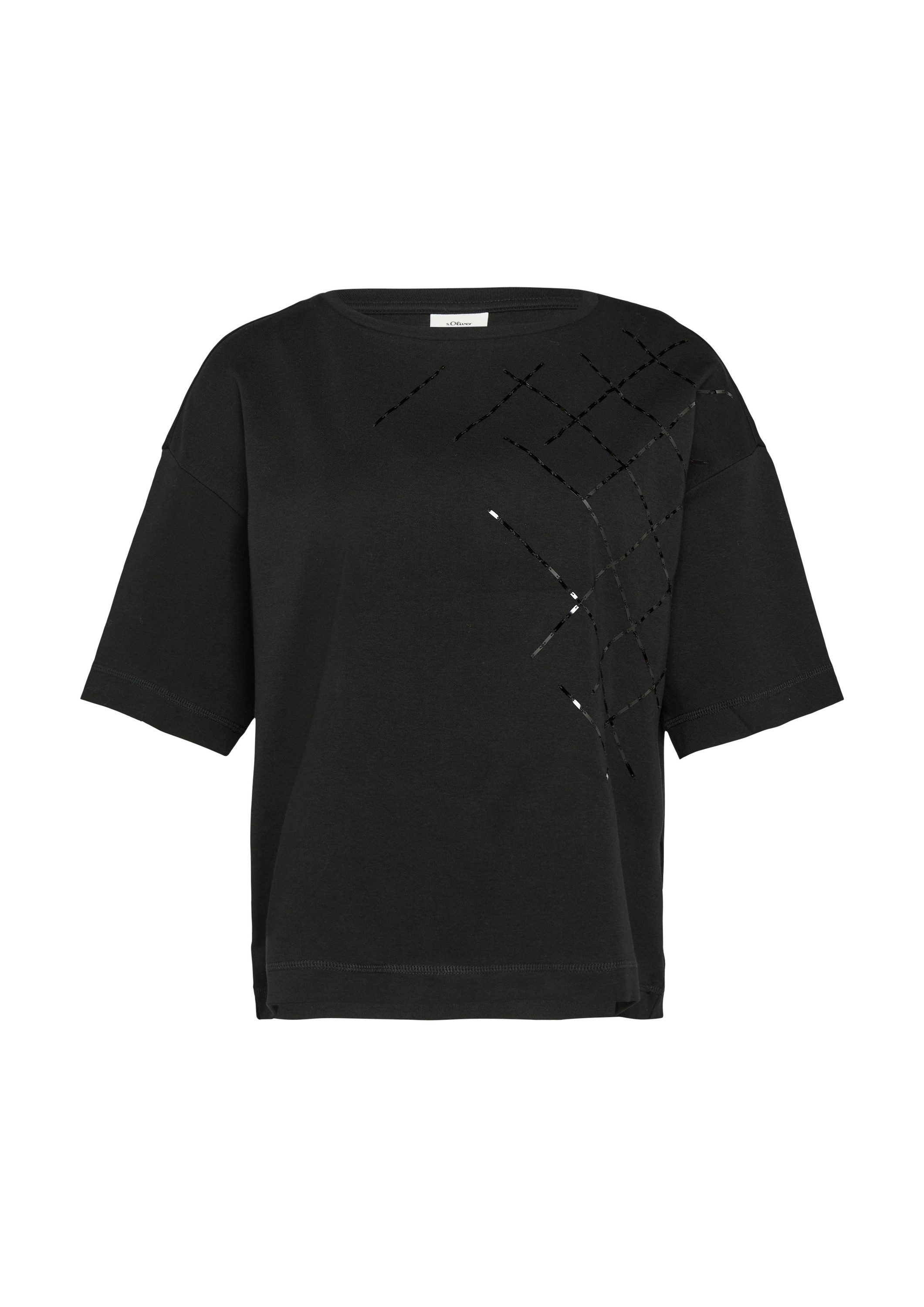 s.Oliver Kurzarmshirt T-Shirt T-Shirt mit dekorativem günstig online kaufen